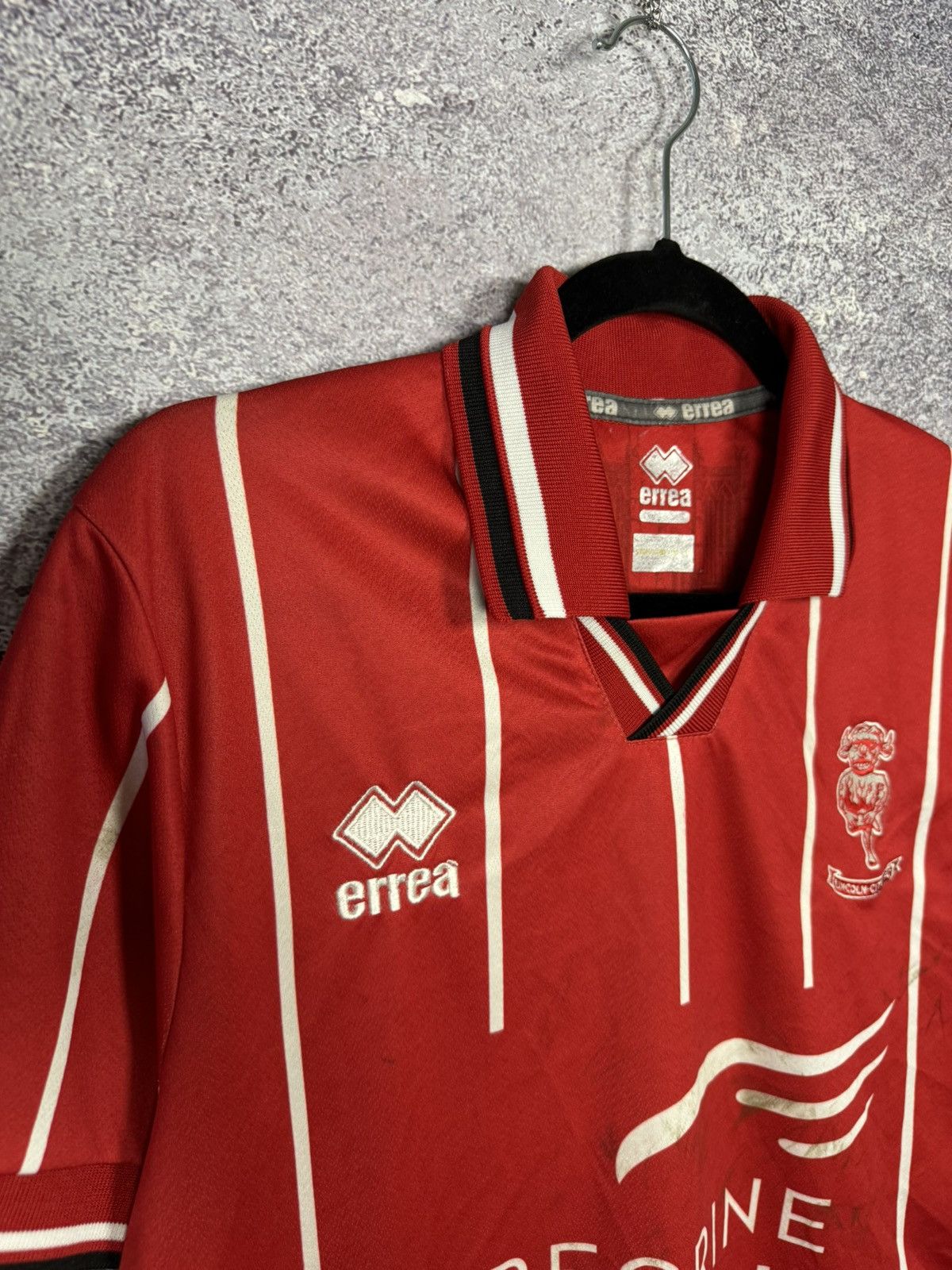 Errea × Vintage Vintage Lincoln City 2020/21 Errea Soccer Jersey Blokcore Size US S / EU 44-46 / 1 - 6 Thumbnail