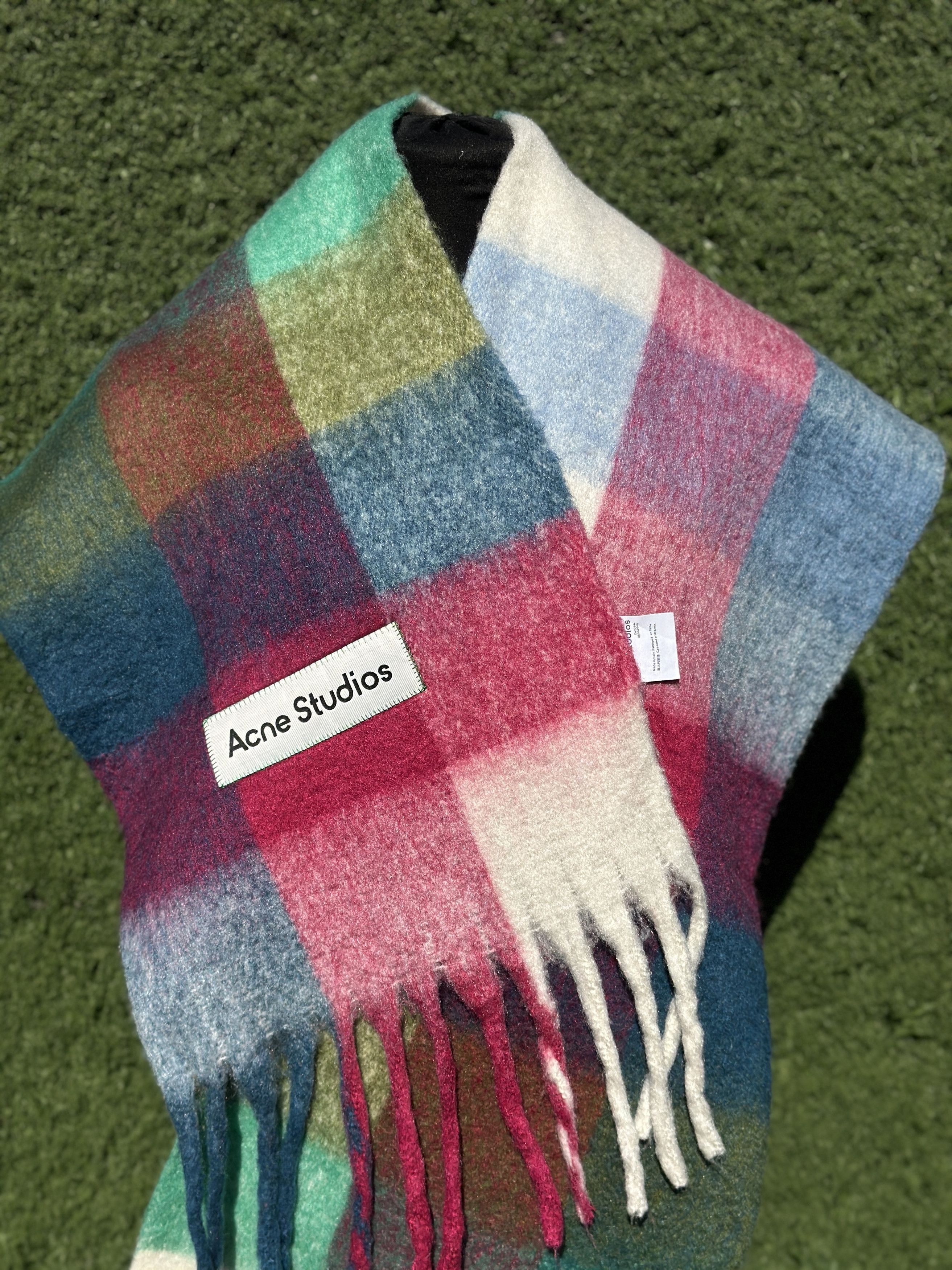 Acne Studios Acne Studios Multicolor Check Scarf Fringe Italy 250Cm Size ONE SIZE - 4 Thumbnail