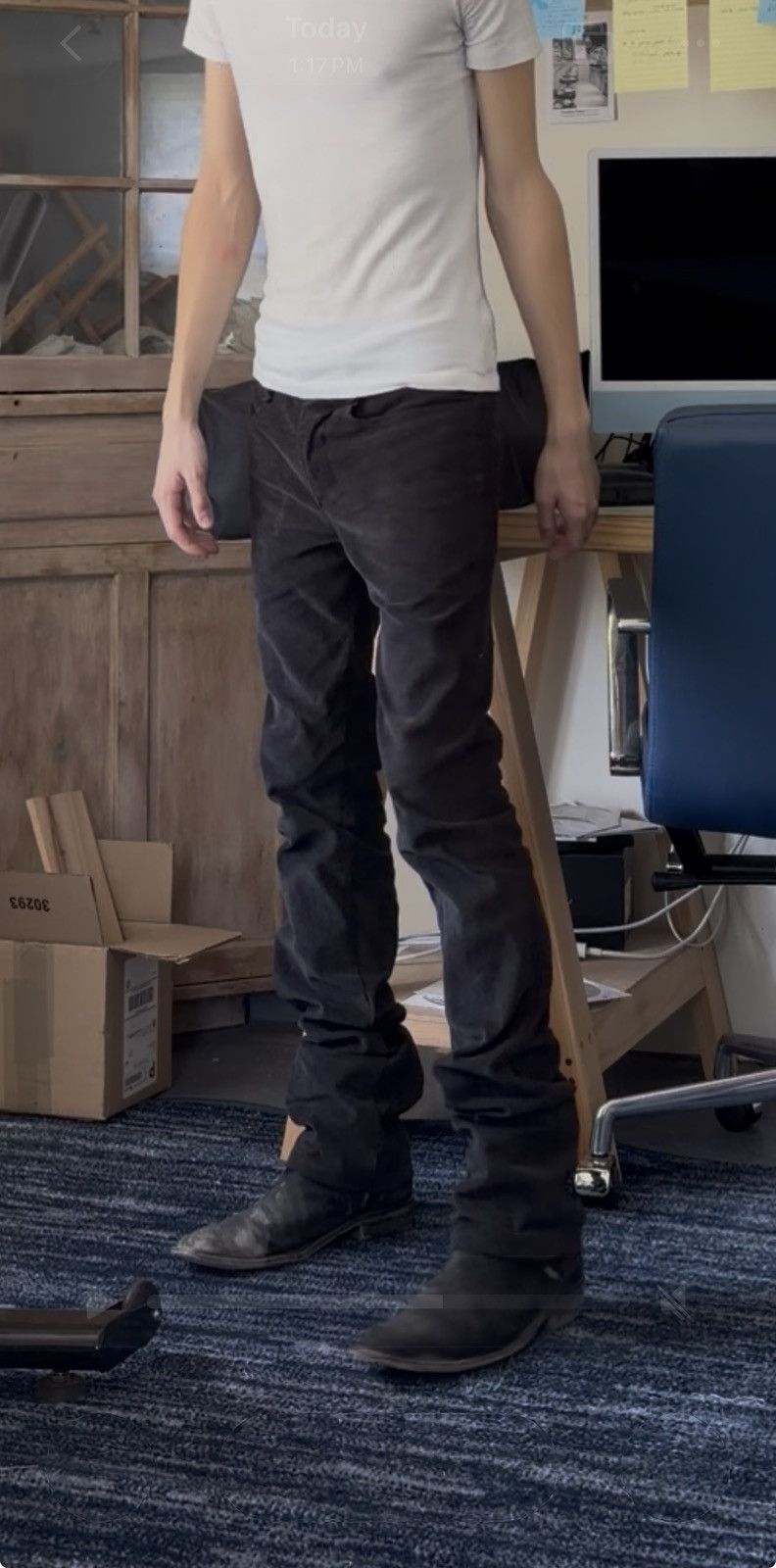 Hedi Slimane Black Corduroy Bootcut Size US 28 / EU 44 - 2 Thumbnail