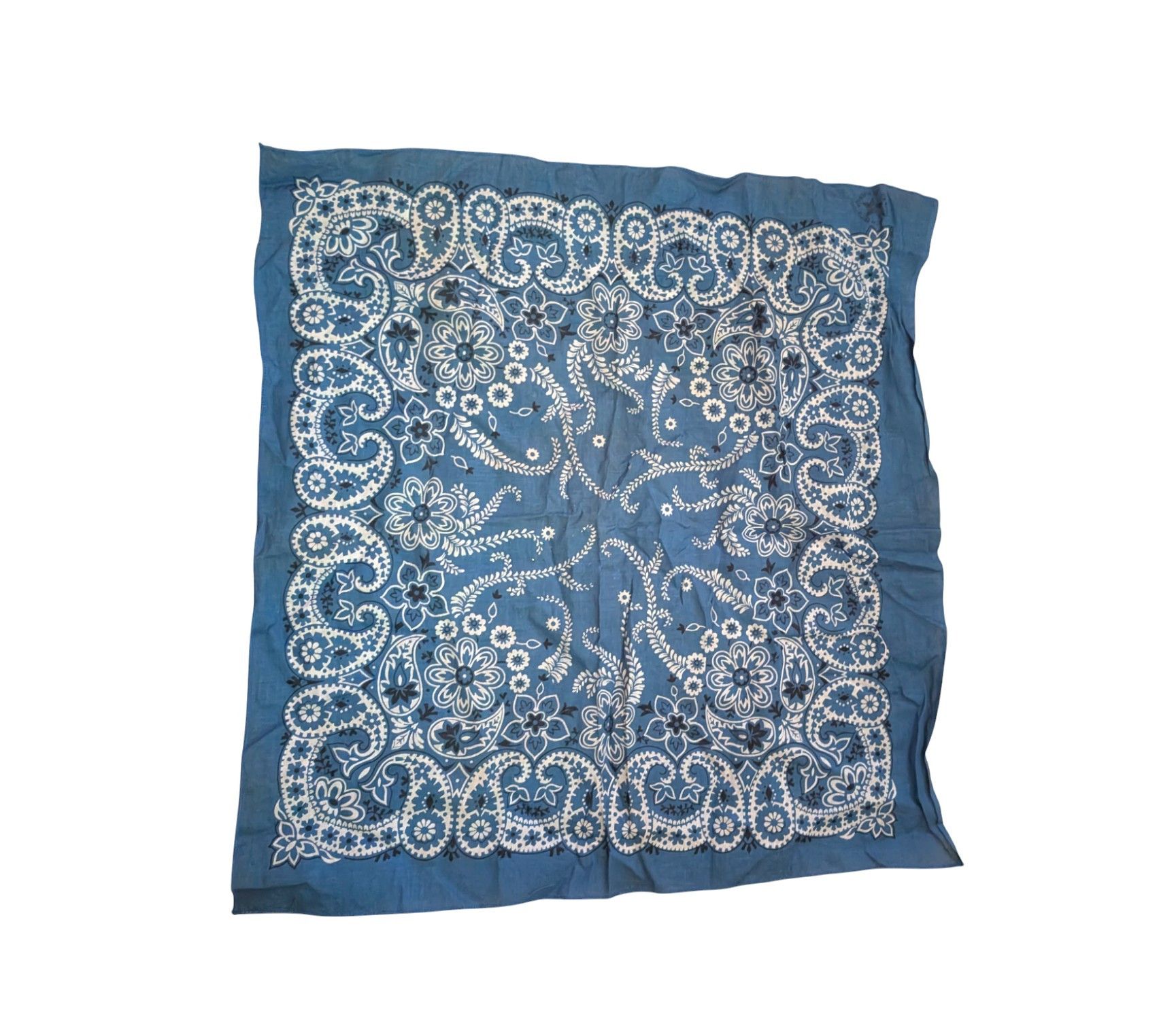 Vintage Vintage Tupac Blue Paisley Made In Usa Bandana Size ONE SIZE - 2 Thumbnail