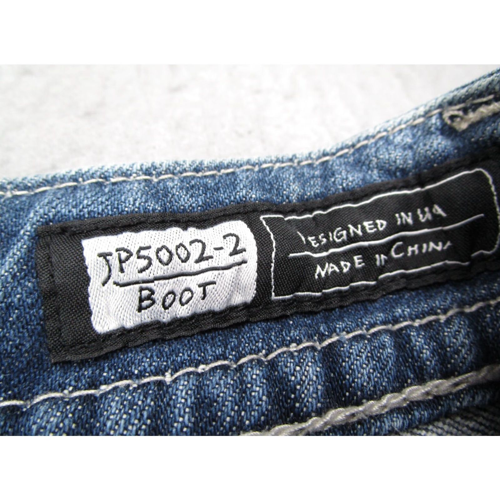 Miss Me Miss Me Jeans Women Blue Low Rise Bootcut 29 Regular 29x32 Denim Rhinestone Pockets JP5002-2 Bedazzled 5-Pocket Cowboy Retro Vintage Size 29" - 4 Thumbnail