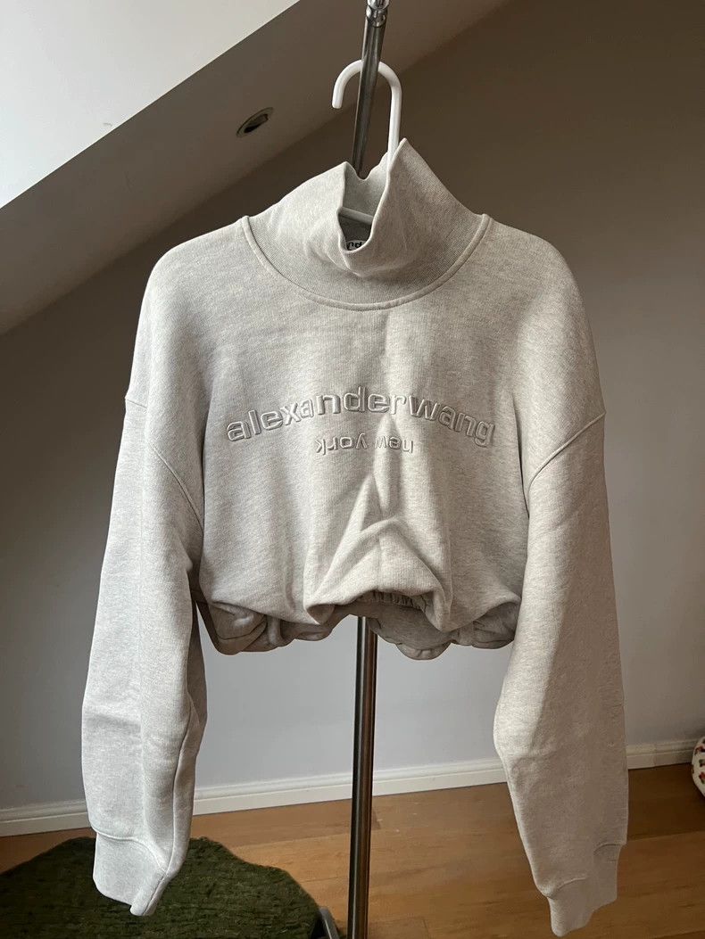 Alexander Wang Alexander Wang Logo Embroidered Cropped Sweatshirt - dmc Size US XS / EU 42 / 0 - 1 Thumbnail
