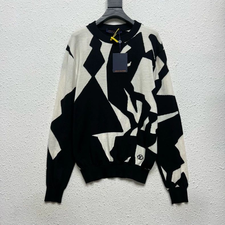 Louis Vuitton Louis Vuitton SS23 intarsia abstract crewneck long-sleeve Size US L / EU 52-54 / 3 - 1 Thumbnail