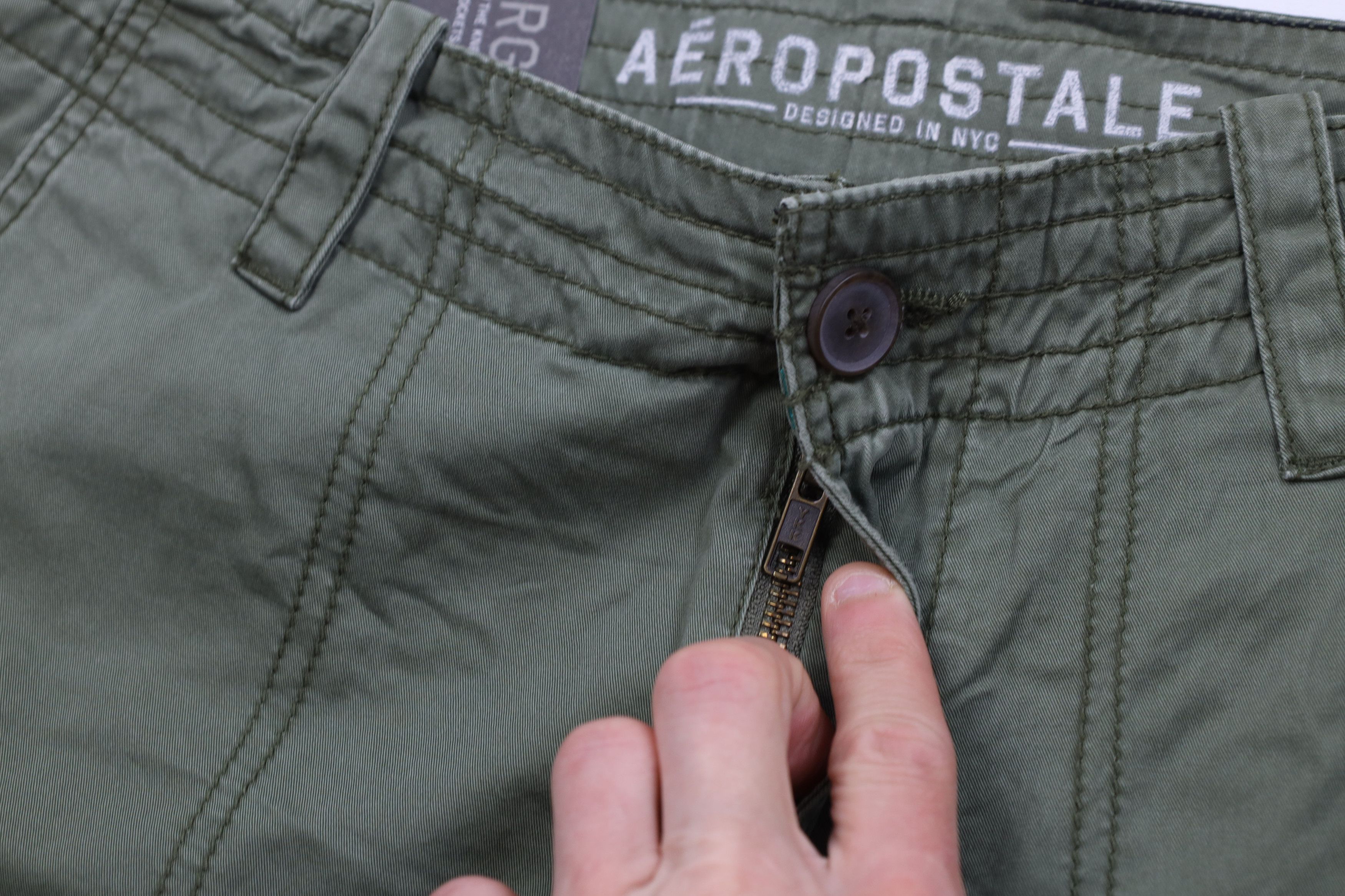 Aeropostale Deadstock Vintage Y2K Aeropostale Surplus Cargo Shorts Green Size US 30 / EU 46 - 5 Thumbnail