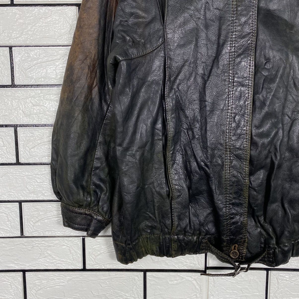 Japanese Brand 📌Vintage Leather Jacket Button Blanket Issey Miyake Size US M / EU 48-50 / 2 - 5 Thumbnail