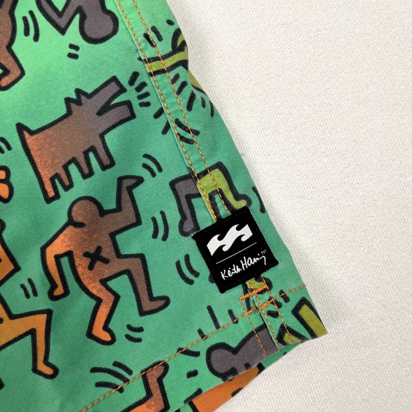 Billabong VINTAGE Billabong Keith Haring Swim Trunks Mens S Unlined Bash Layback Boardshorts 6x N/A Size ONE SIZE - 2 Thumbnail