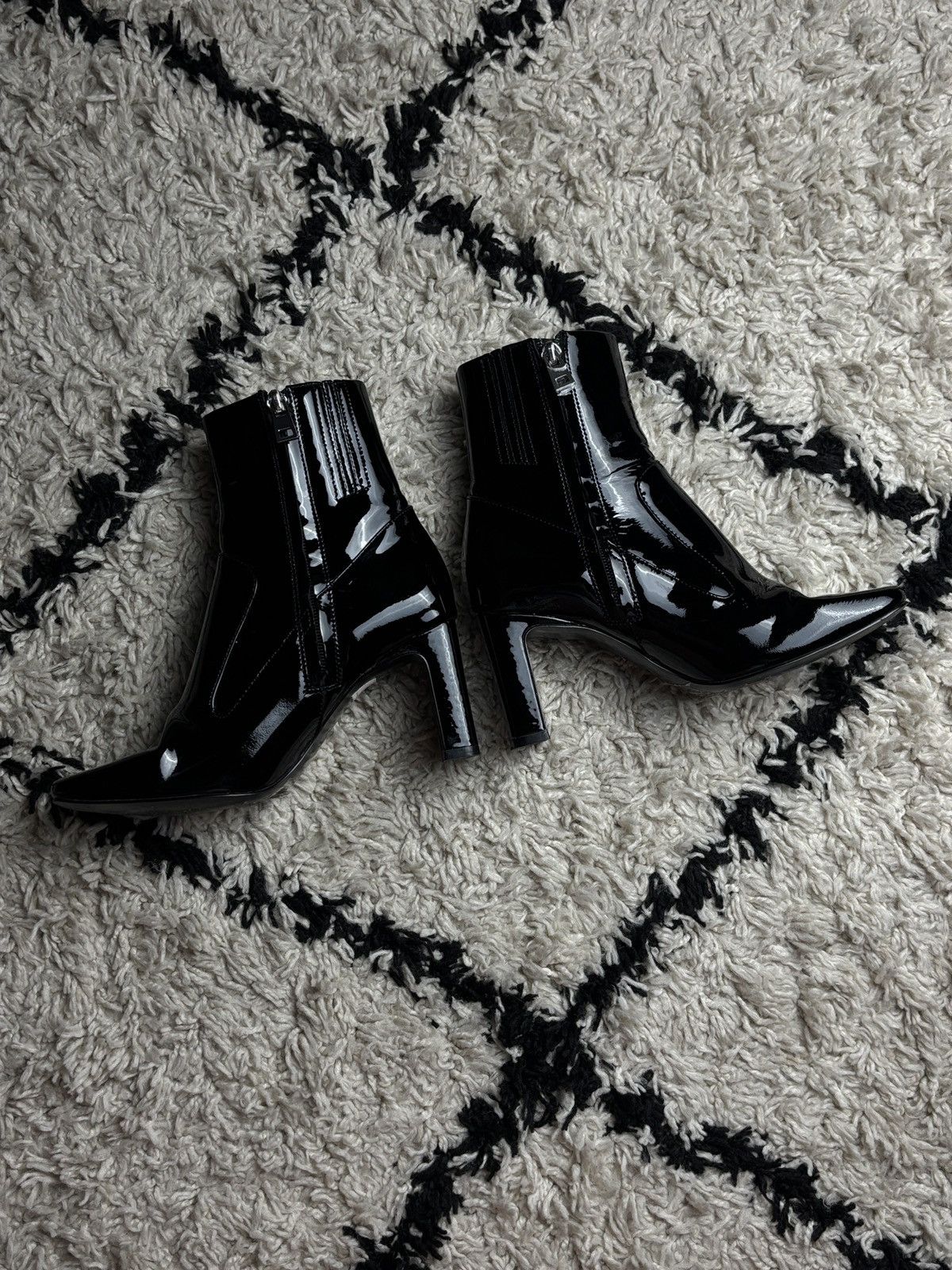 Diesel Diesel D-Millenia Patent Leather Ankle Avant Garde Zip Boots Size US 5 / IT 35 - 4 Thumbnail