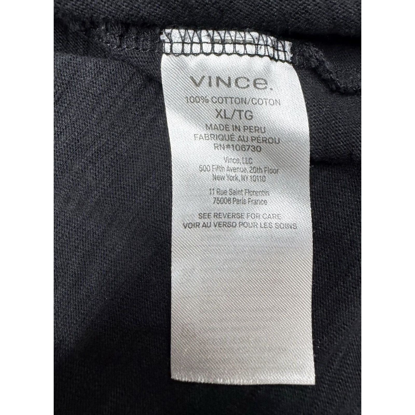 Vince Vince Polo Shirt Black Short Sleeve Knit 100% Cotton Mens XL Polo Casual Golf Size US XL / EU 56 / 4 - 6 Thumbnail