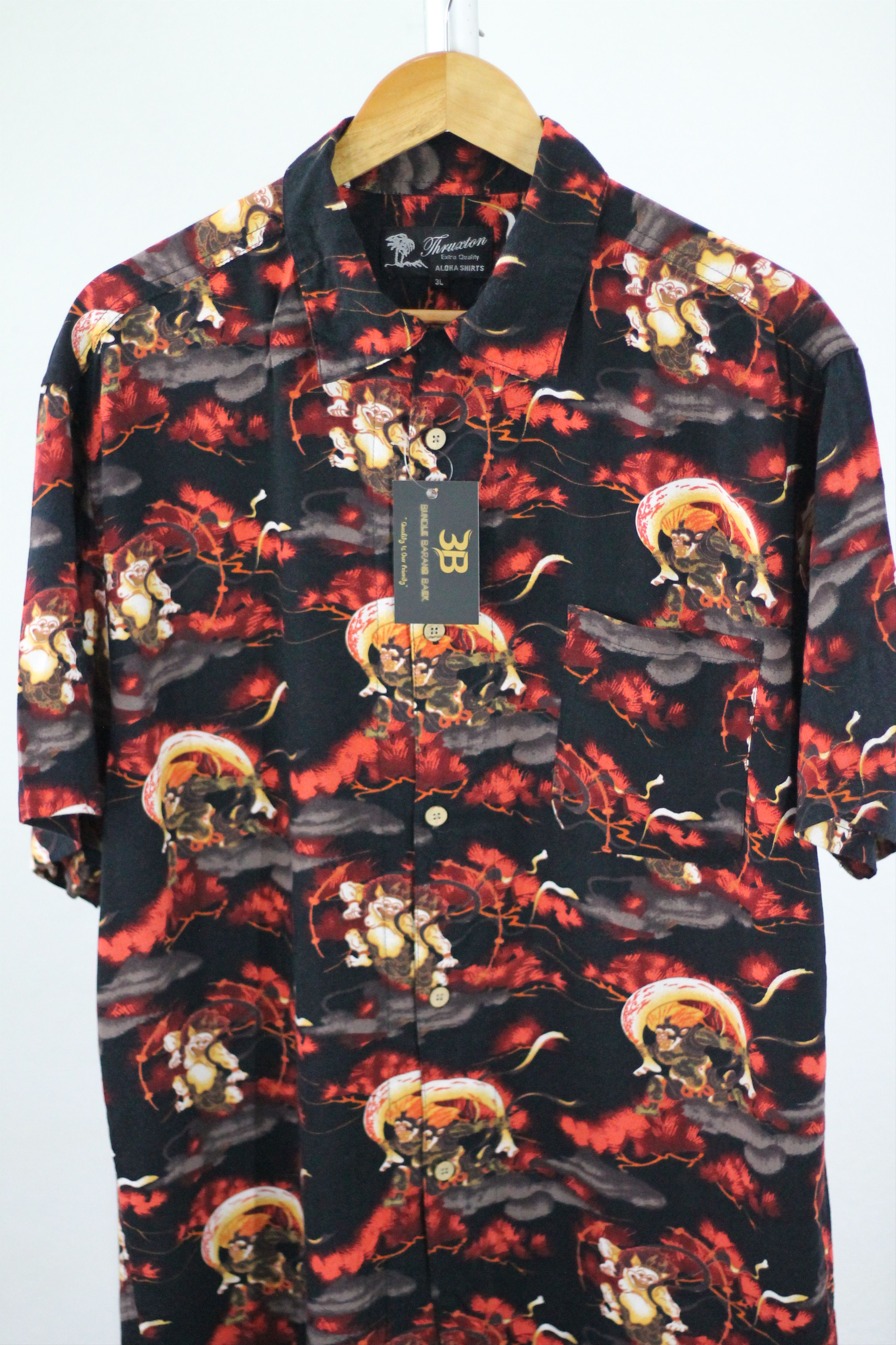 Japanese Brand RARE! FUJIN X RAIJIN God Japanese Traditional Hawaiian Shirt Size US L / EU 52-54 / 3 - 2 Thumbnail