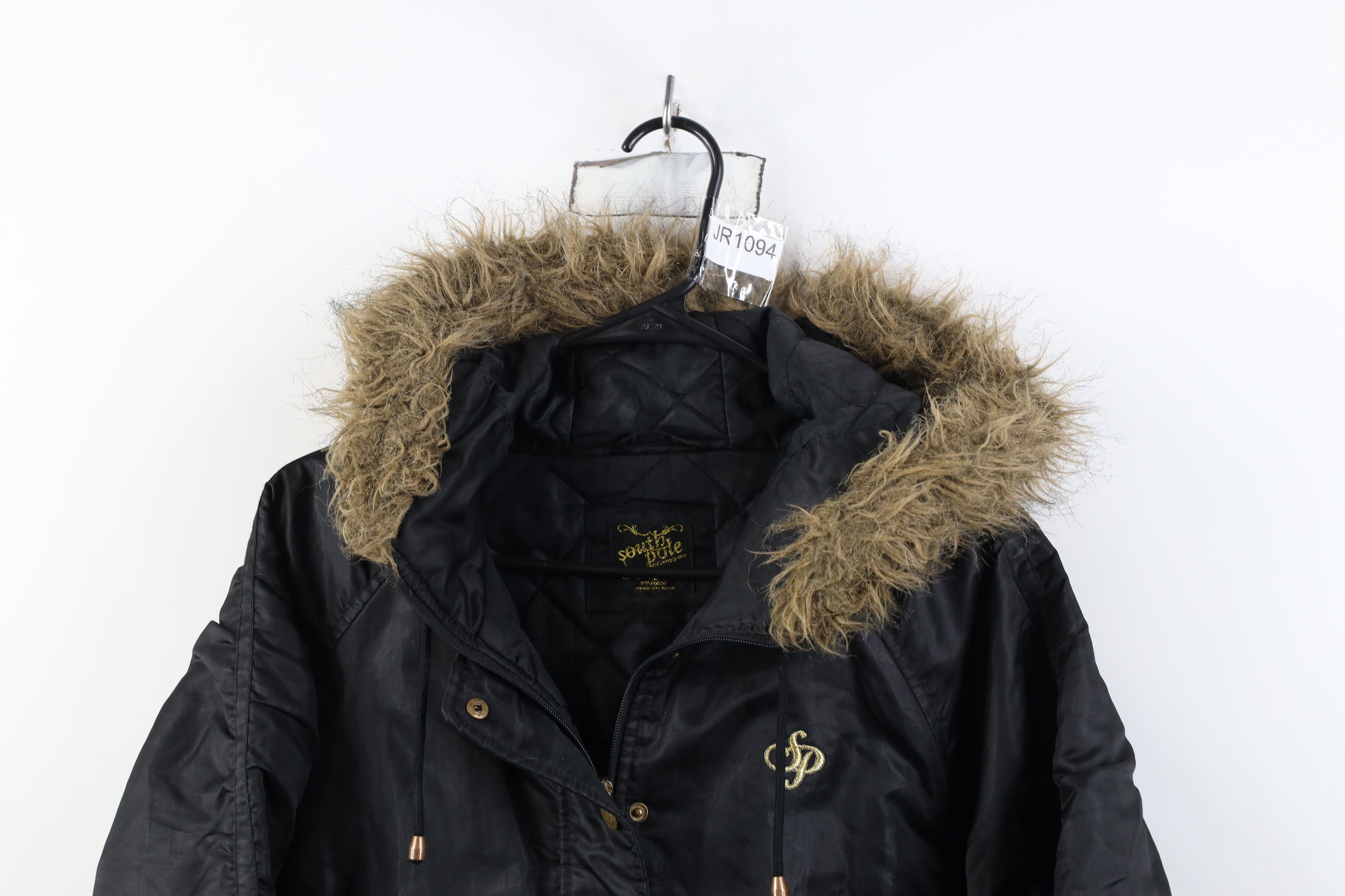 Southpole Vintage 90s Y2K Southpole Caped Hood Babydoll Jacket Black Size XL / US 12-14 / IT 48-50 - 2 Thumbnail