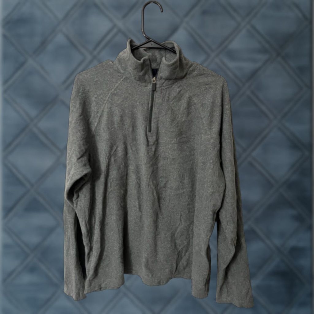 Lands' End Lands' End Pullover 1/4 Zip Sweater Mens Large 42-44 Gray Cotton Crew Neck Zip Long Sleeve Casual Mens Clothing Size US L / EU 52-54 / 3 - 1 Thumbnail
