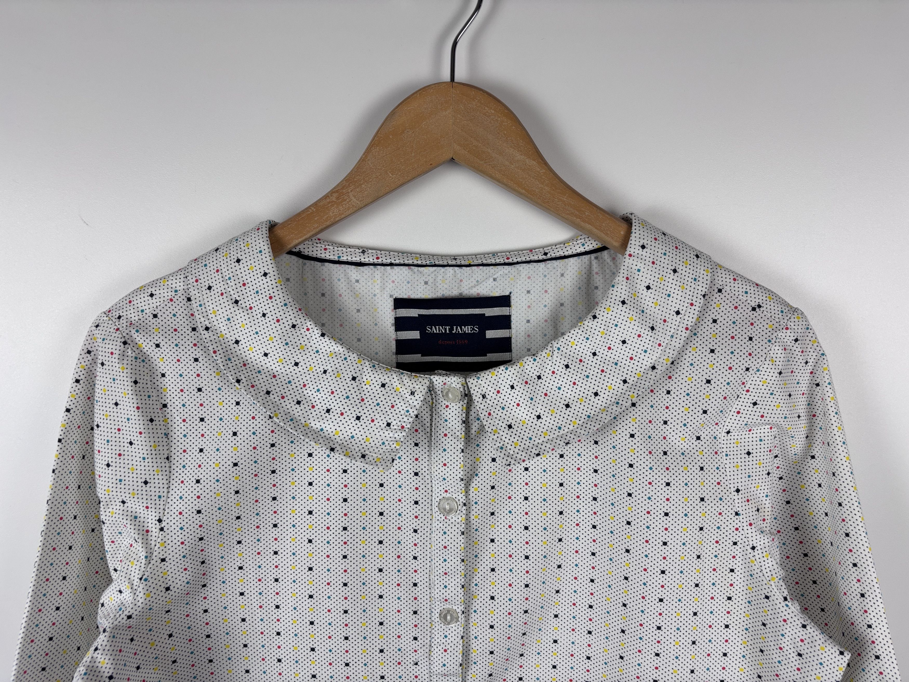 Saint James Saint James Button Up 3/4 Sleeve Shirt Polka Dot US 8 (S) Size M / US 6-8 / IT 42-44 - 2 Thumbnail
