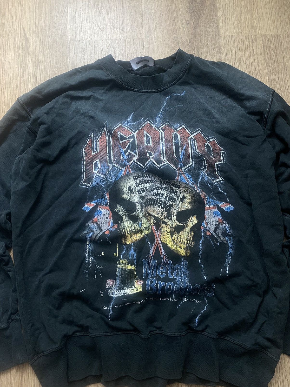 Band Tees × Dsquared2 Men's Dsquared2 Black Heavy Metal Brothers Sweatshirt Size US XL / EU 56 / 4 - 2 Thumbnail