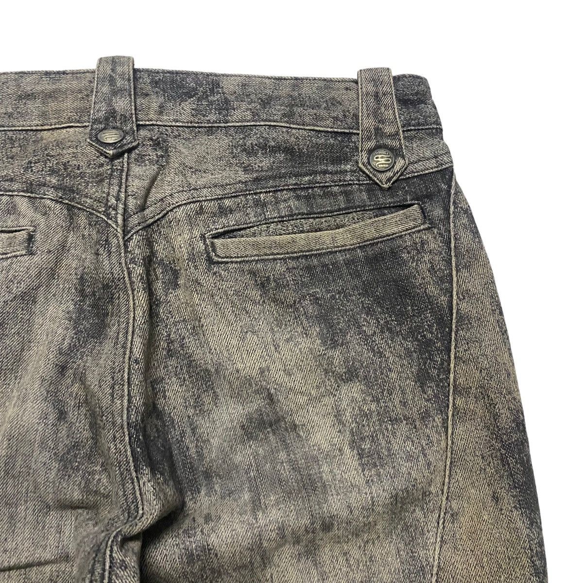 Schlussel SCHLUSSEL Spiral Cut Low Flare Coated Jeans Size US 29 - 12 Thumbnail