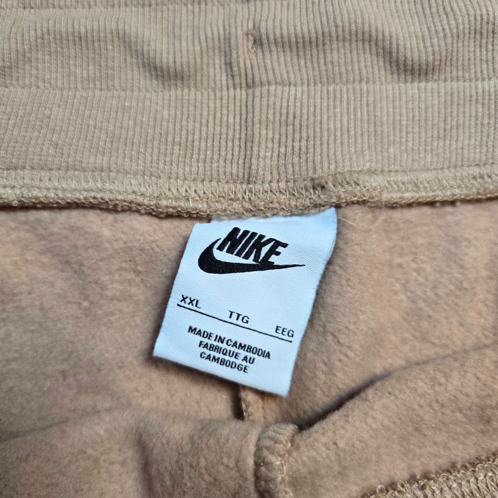 Nike Nike Pants Sweatpants Womens 2XL Beige Phoenix Fleece Pull On Lounge Casual Wide-Leg Pockets Size 40" / US 18 - 5 Thumbnail