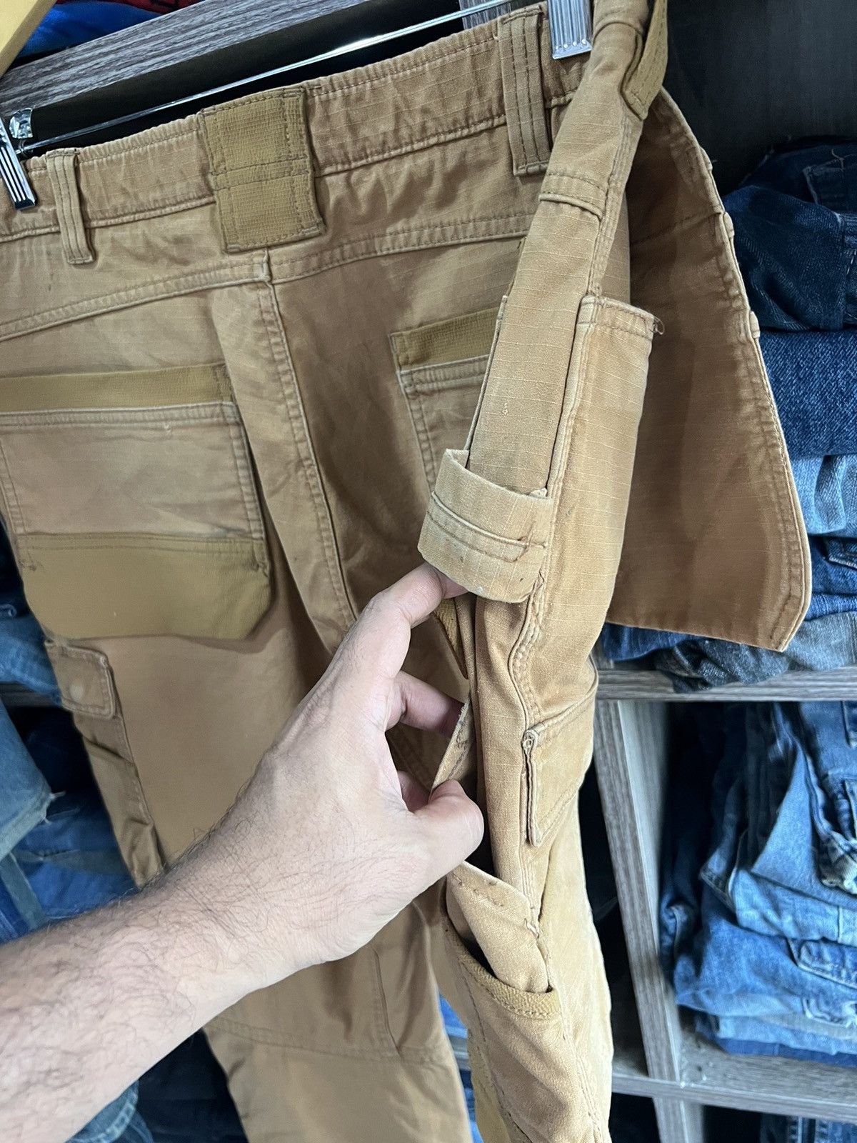 Carhartt 🔥Crazy Rare Carhartt Ripstop Multipockets Double Knee Size US 35 - 15 Thumbnail