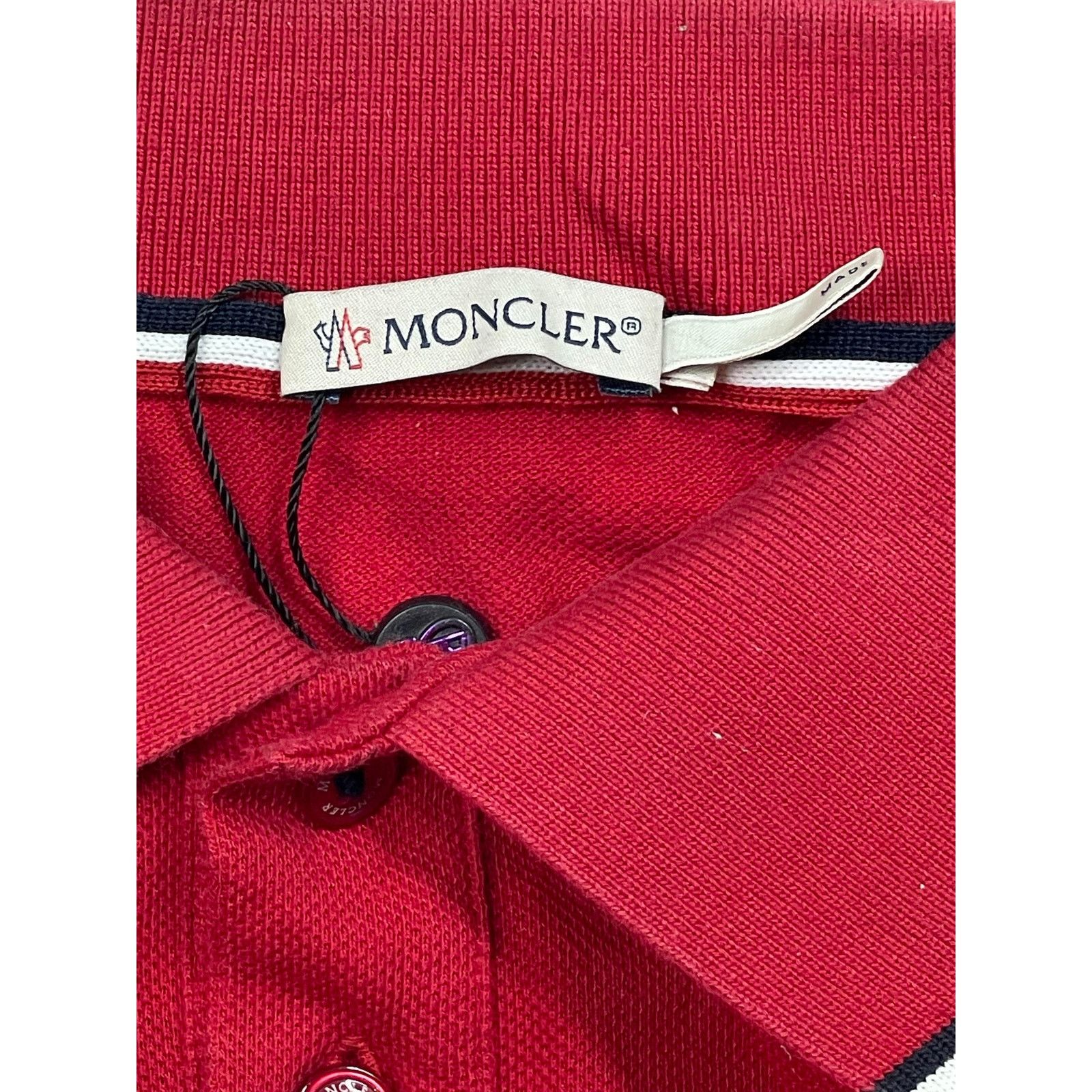 Moncler Moncler Red Polo Size US S / EU 44-46 / 1 - 2 Thumbnail