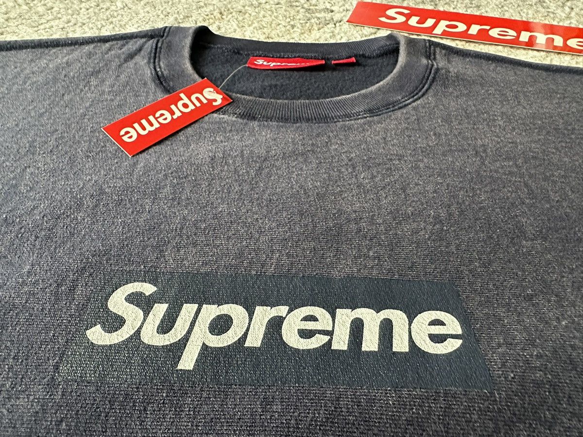 Supreme SUPREME WASHED BOX LOGO CREWNECK SS25 Size US L / EU 52-54 / 3 - 16 Thumbnail