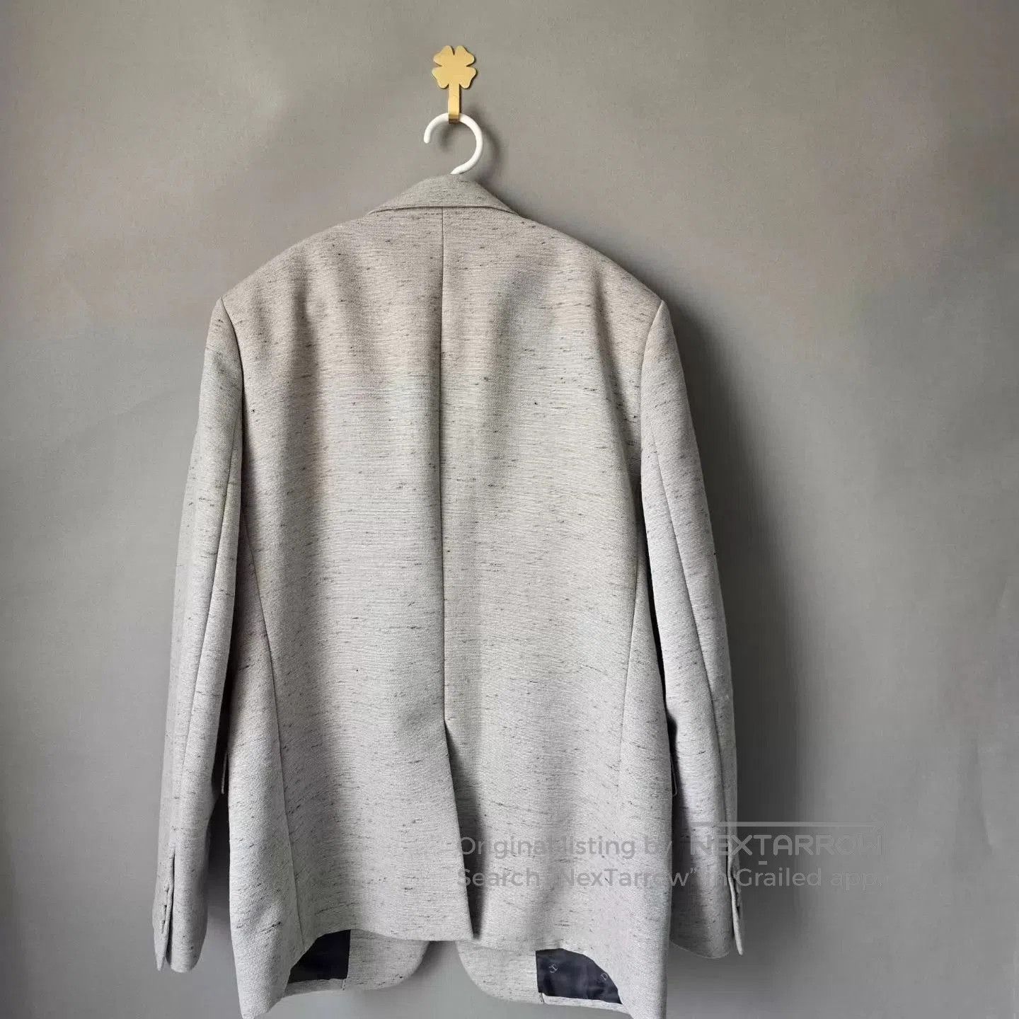 Dior Gray Textured Single. Size US M / EU 48-50 / 2 - 2 Thumbnail