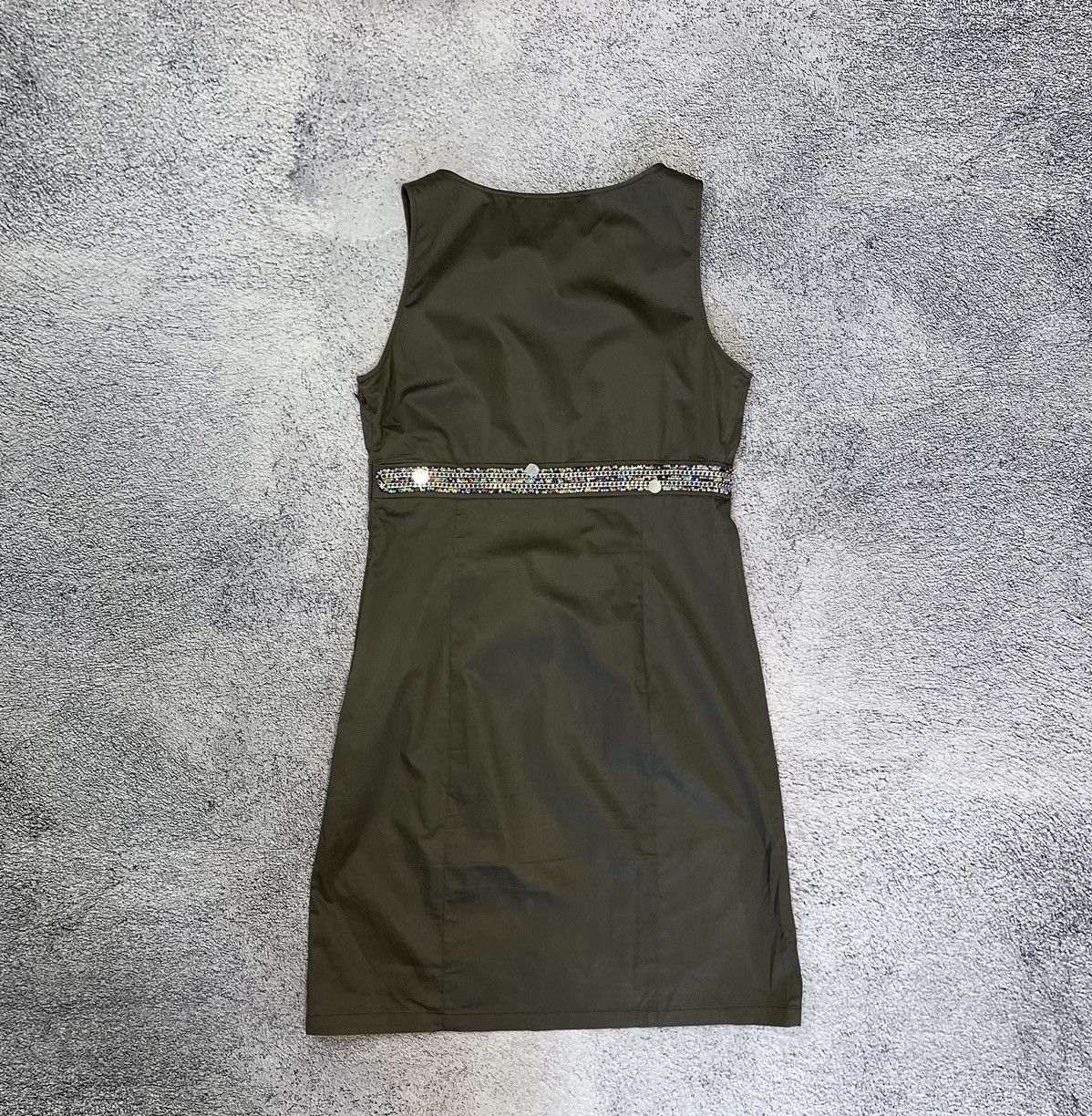 Love Moschino Love Moschino Women’s Green Beaded Dress Sleeveless I44 US8 Size M / US 6-8 / IT 42-44 - 6 Thumbnail