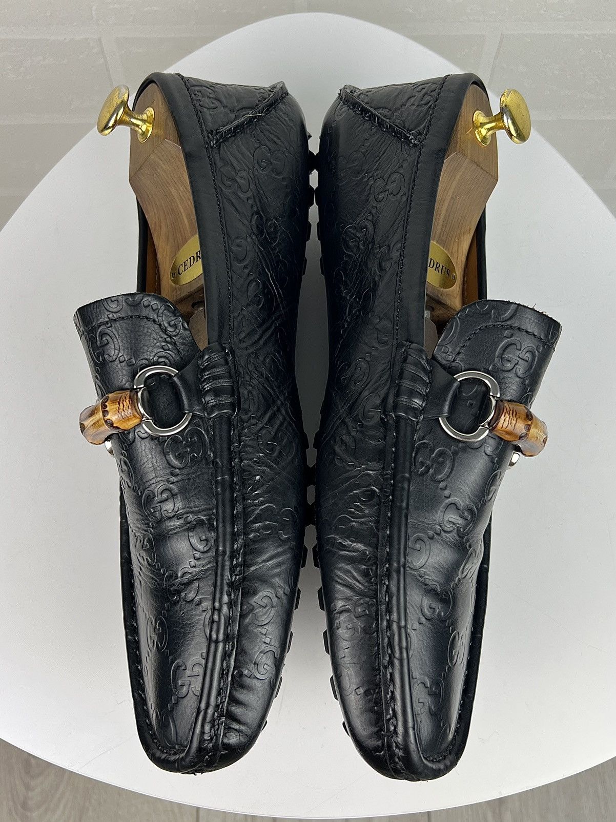 Gucci GUCCI Loafers Leather Shoes HORSEBIT Bamboo GG Monogram Logo Size US 8 / EU 41 - 11 Thumbnail