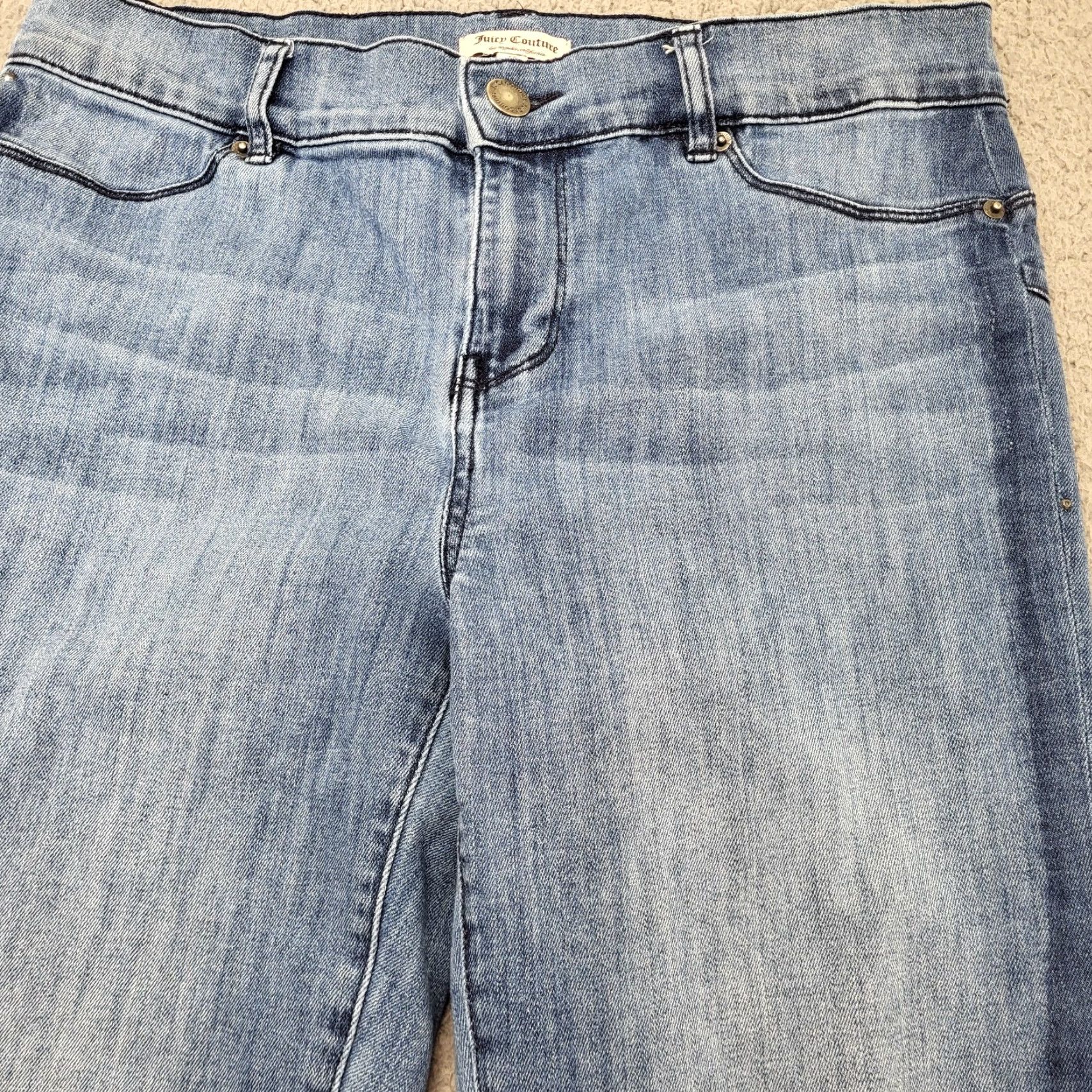 Juicy Couture Juicy Couture Jeans Women's 10 Straight Dark Wash Denim Blue Zip Fly Size 32" / US 10 / IT 46 - 5 Thumbnail