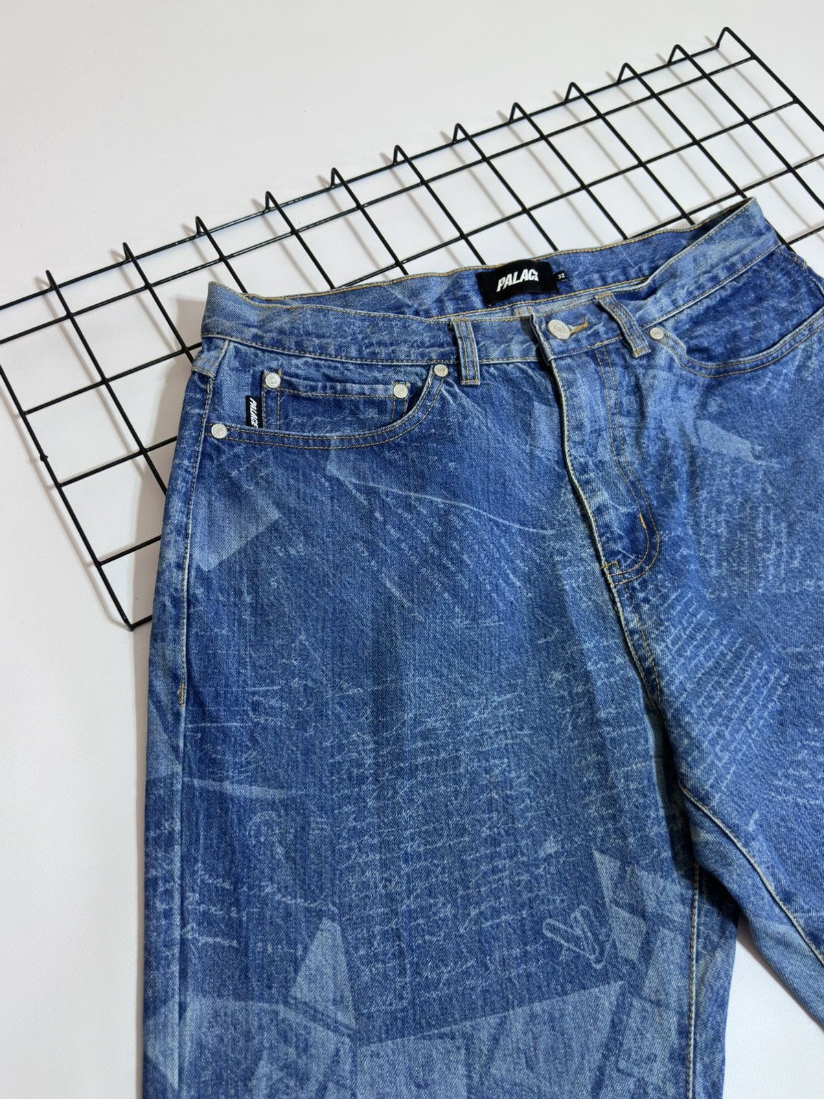 Palace Palace Skateboards P-Carp Laser Engraved Cargo Denim Jeans Size US 32 / EU 48 - 2 Thumbnail