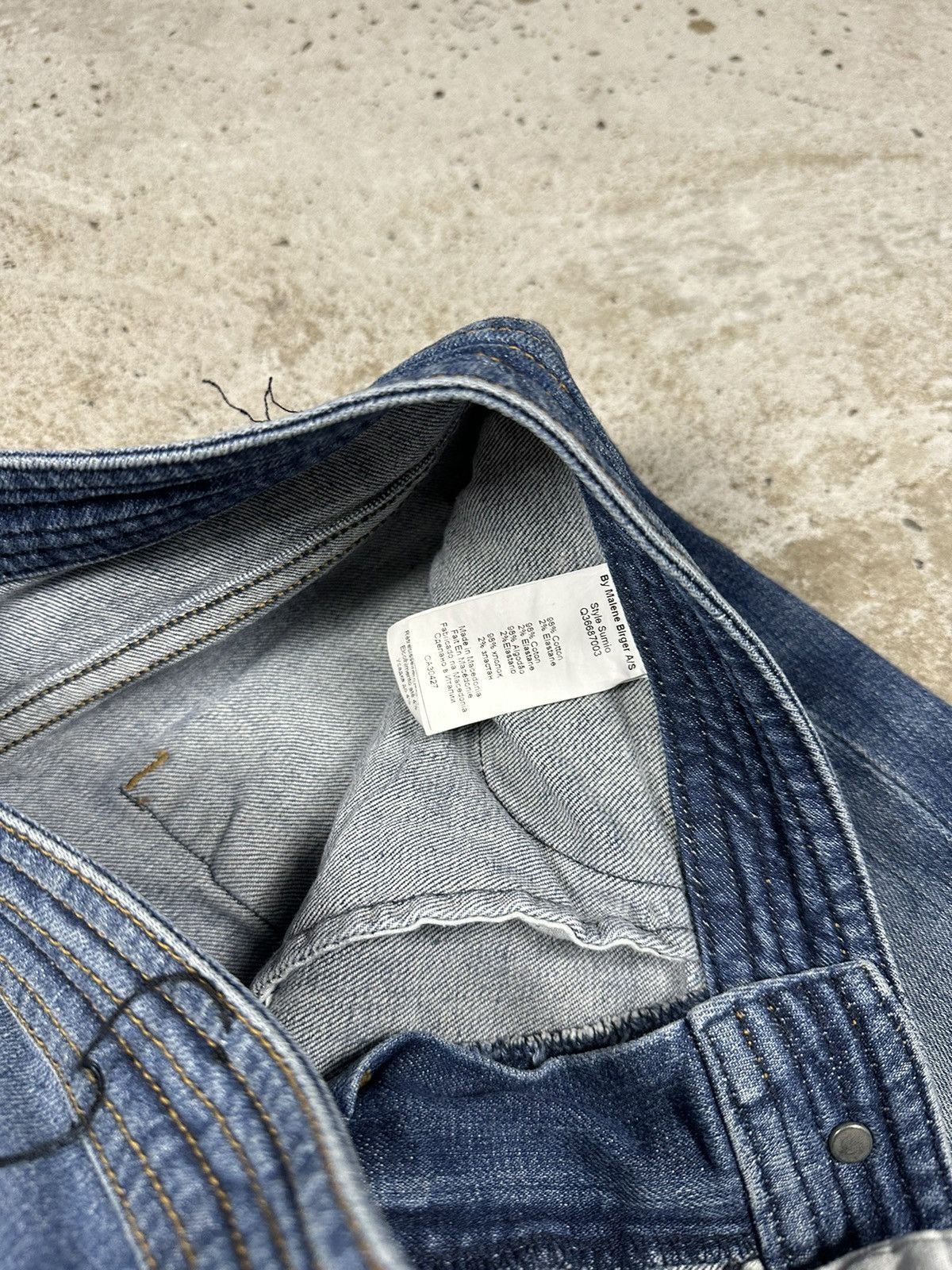 Designer × Japanese Brand By Marlene Birger Denim Biker Moto Jeans Pants Size US 29 - 12 Thumbnail