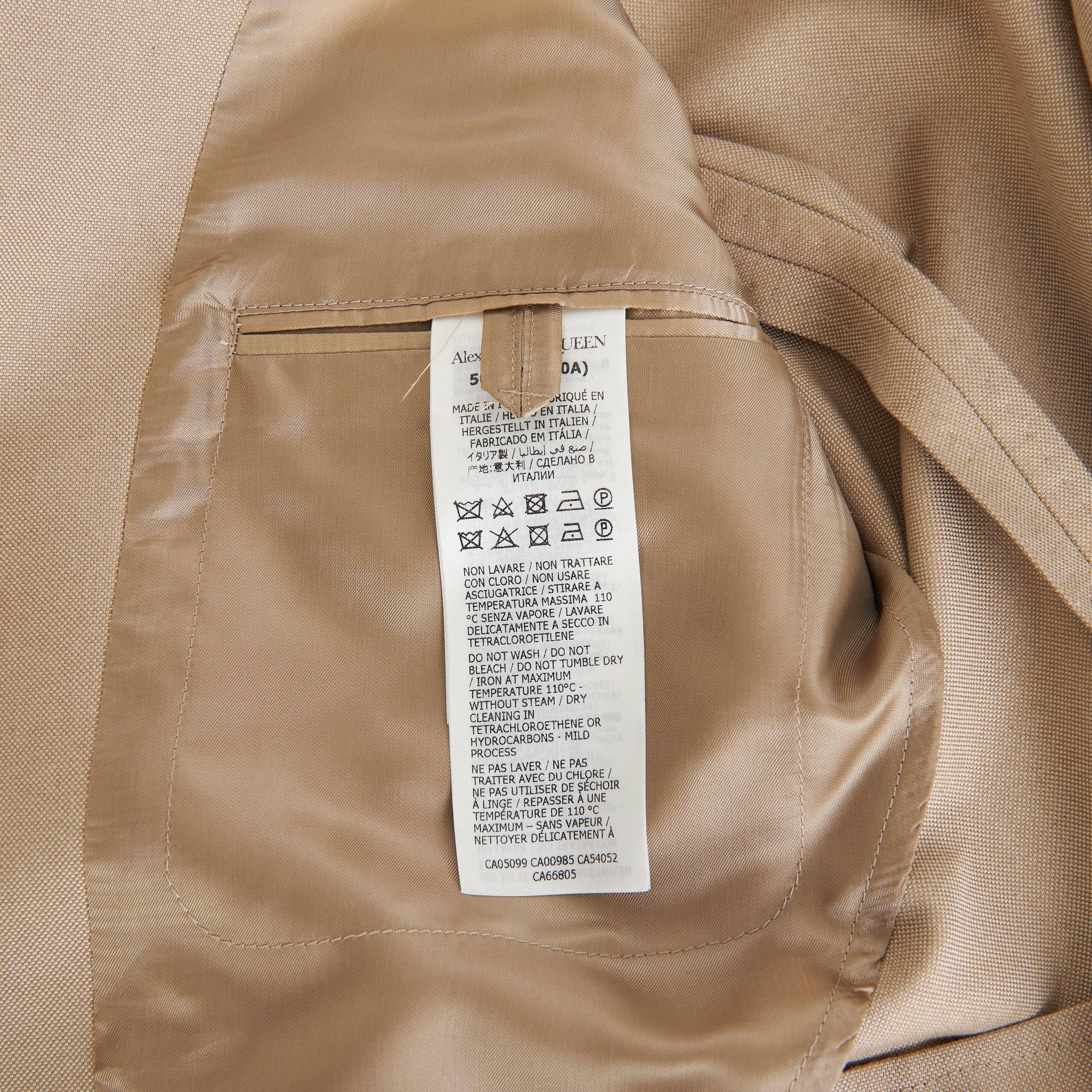 Alexander McQueen Beige Deconstructed Single Breasted Blazer Jacket - Cotton Size 40R - 12 Thumbnail