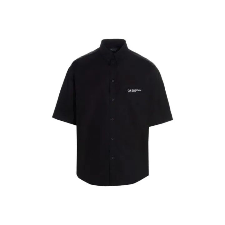 Balenciaga Balenciaga Black Short Sleeve Shirt for Men Size US M / EU 48-50 / 2 - 1 Thumbnail