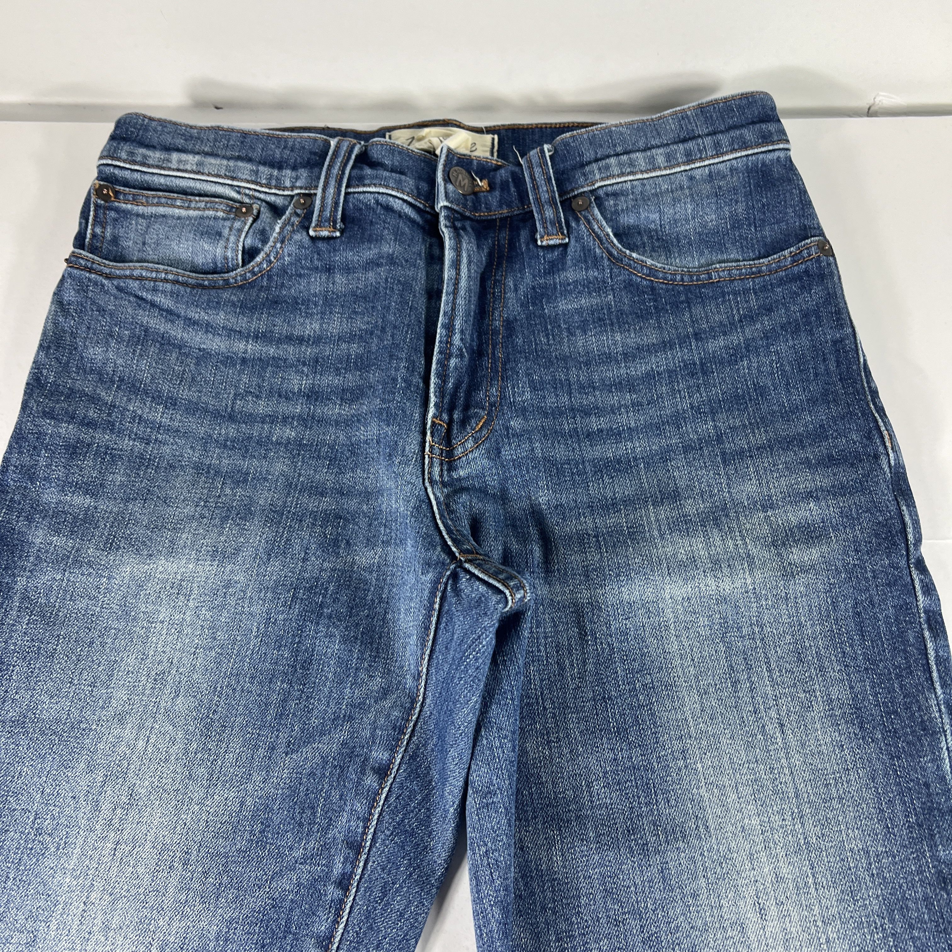 Madewell Madewell Jeans Athletic Slim Blue Faded Stretch Denim Size US 30 / EU 46 - 2 Thumbnail