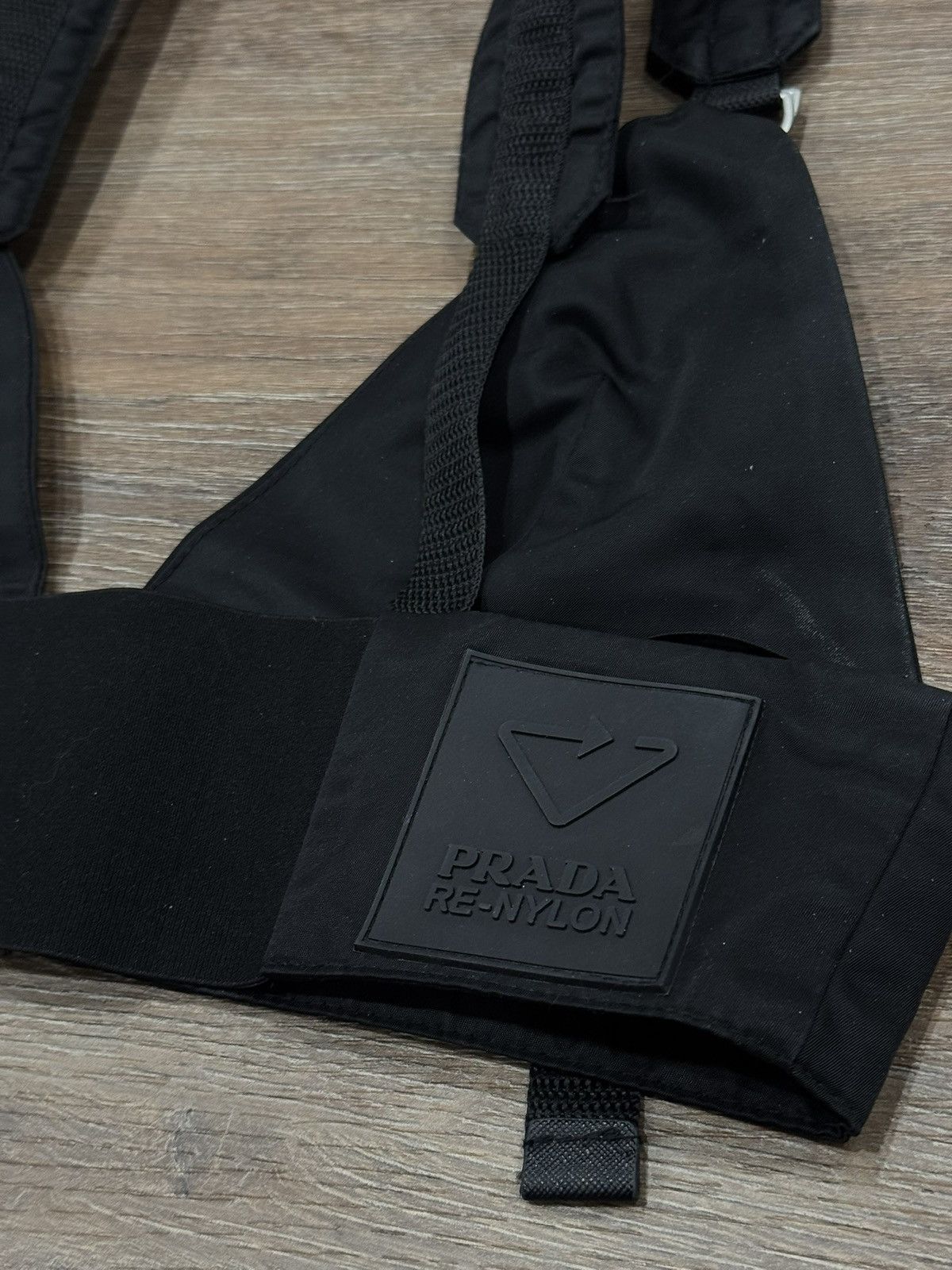 Prada Prada Milano Black Nylon Triangle Logo Harness Bralette Top Size M / US 6-8 / IT 42-44 - 10 Thumbnail