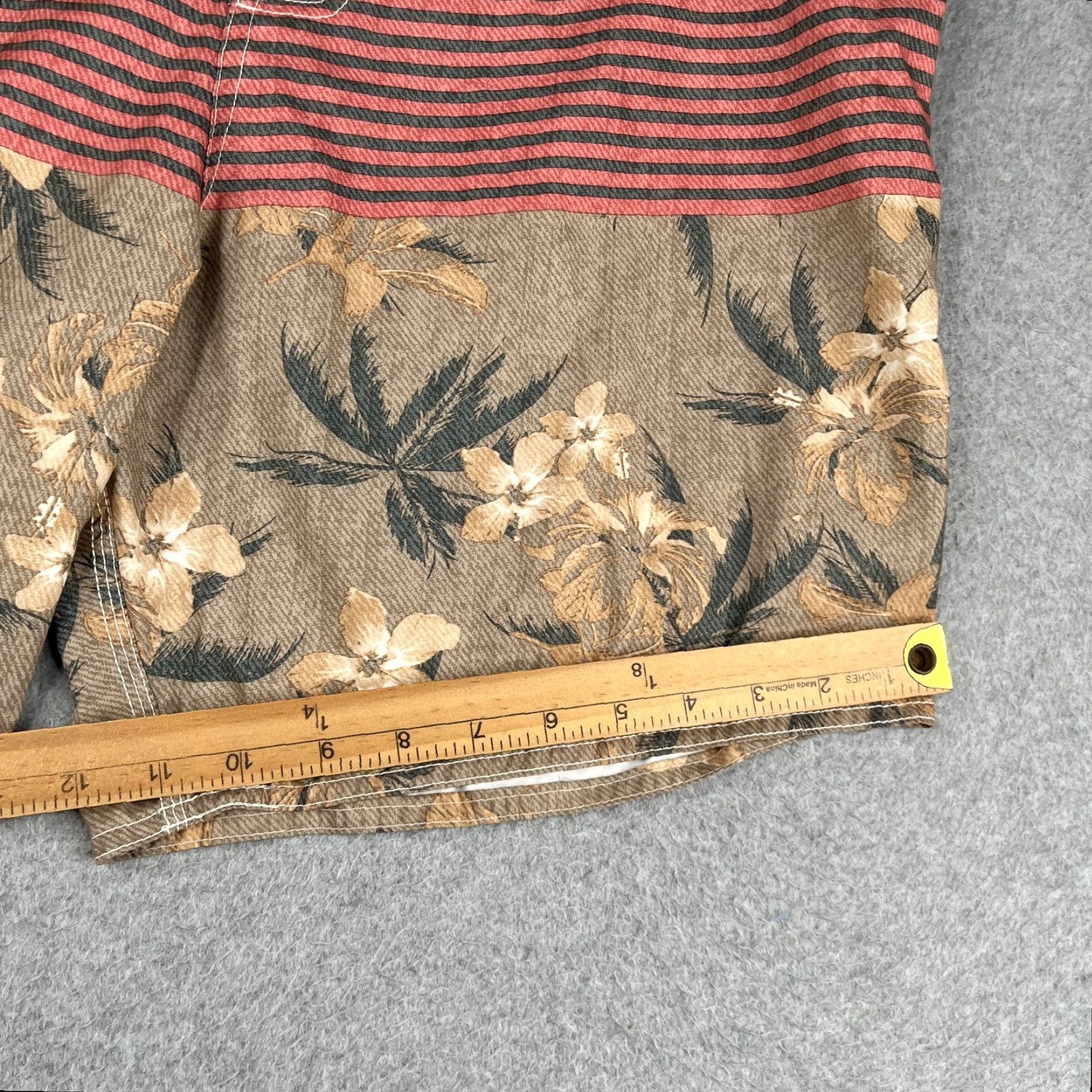 Panama Jack Panama Jack Board Shorts Mens 38 Pink Beige Tropical Print NWT Beach Surfing Size US 38 / EU 54 - 2 Thumbnail