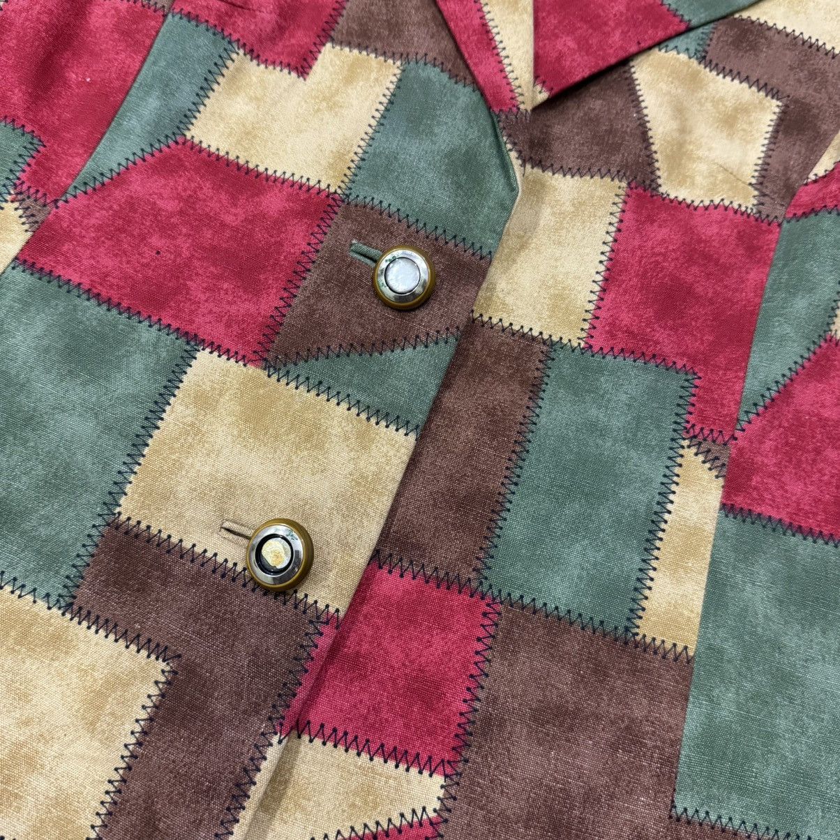 Vintage Vintage 90’s Multicolour Patchwork Style Buttons Jacket Size M / US 6-8 / IT 42-44 - 10 Thumbnail