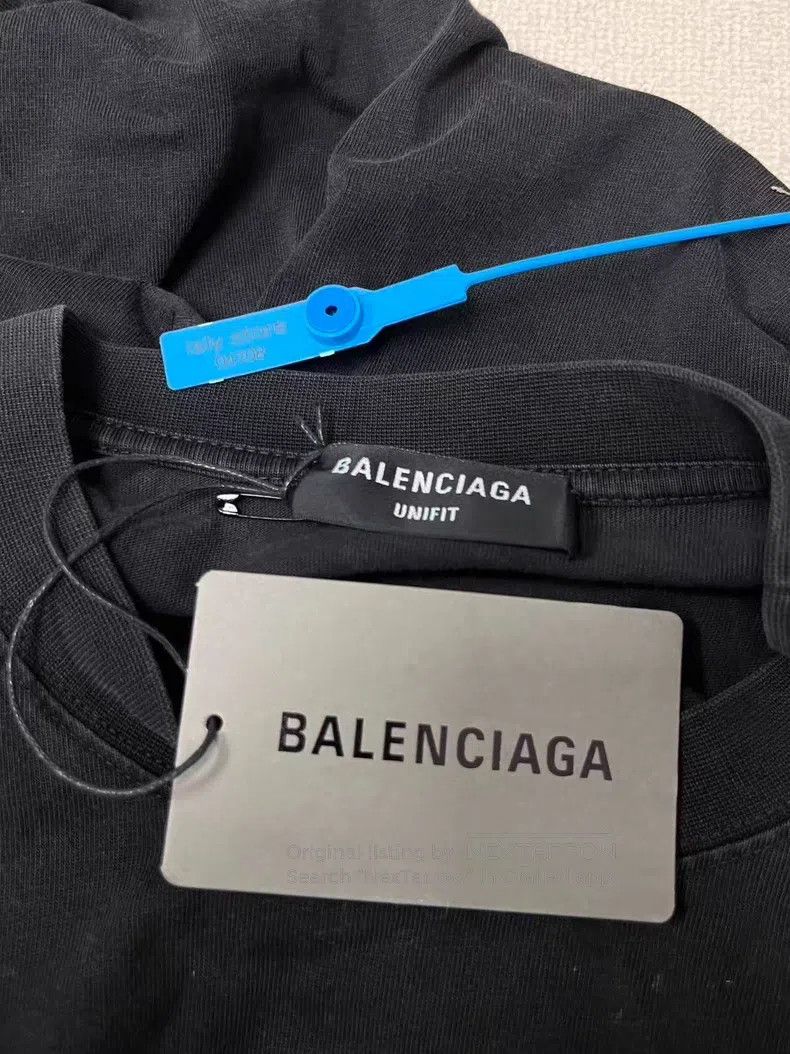 Balenciaga Balenciaga Logo Letter Printed Loose Short Sleeve Crew Nec Size US XL / EU 56 / 4 - 5 Thumbnail