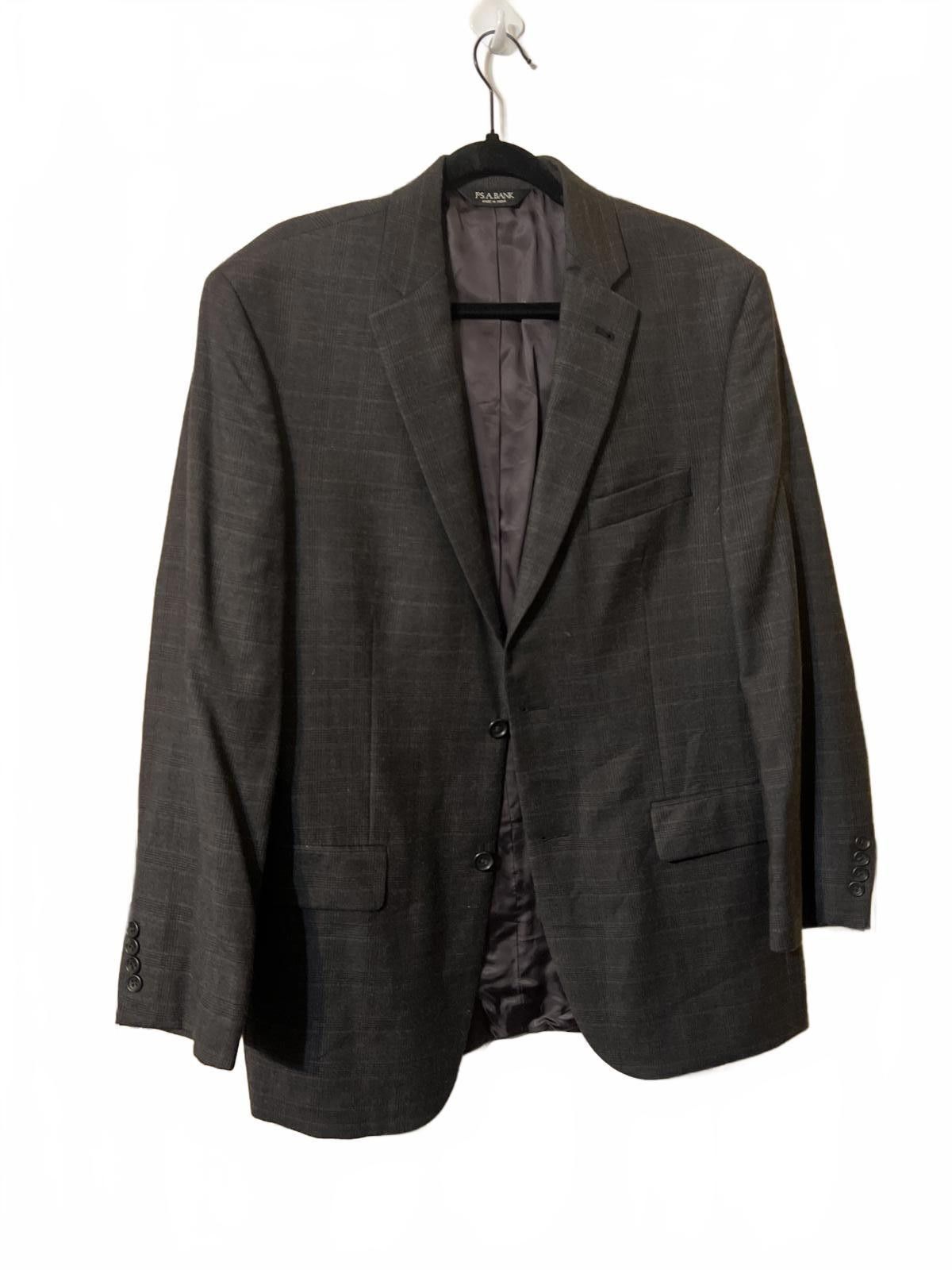 Jos. A. Bank Jos. A. Bank Men's Dark Gray Blazer Suit Jacket 42L Size 42L - 2 Thumbnail