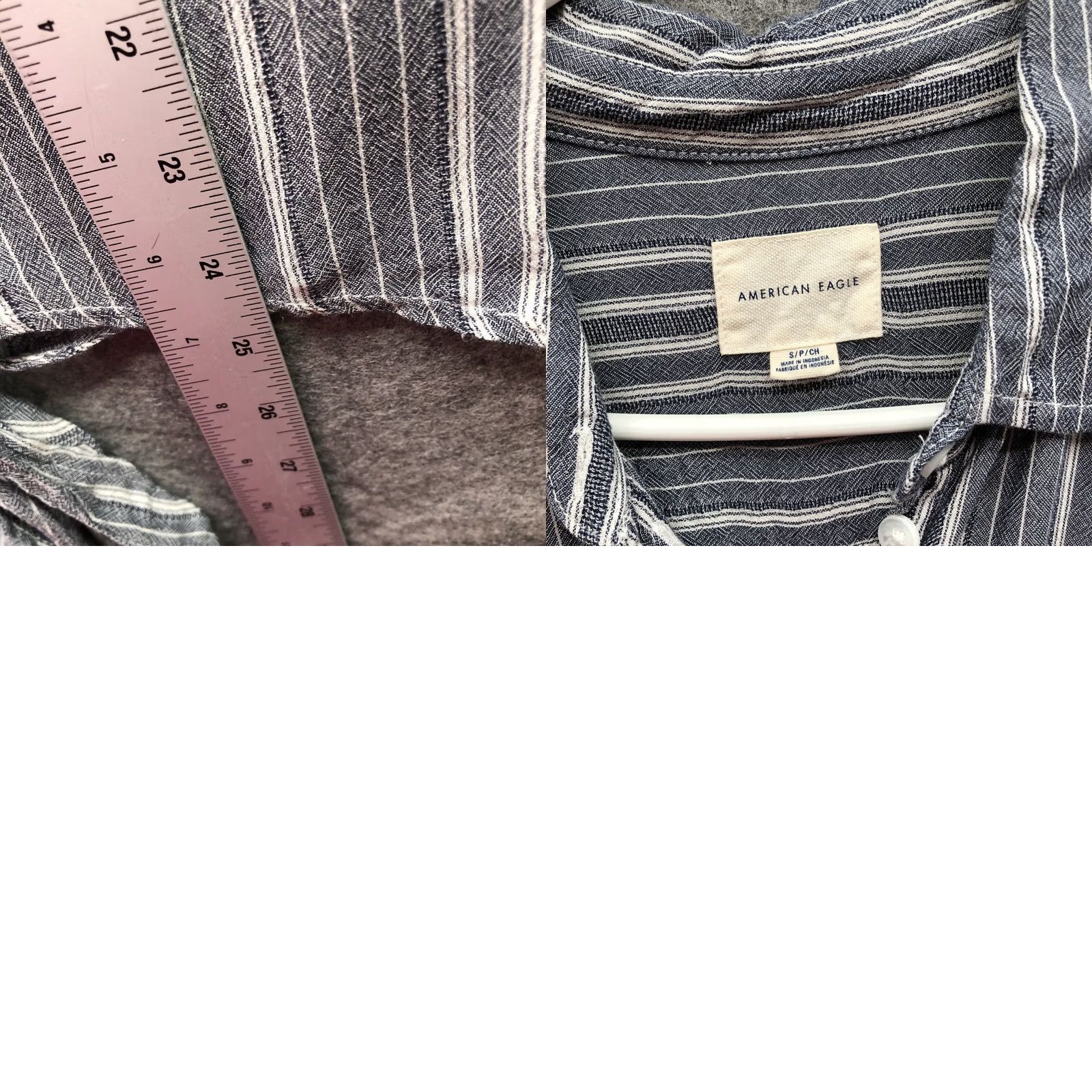 American Eagle Outfitters VINTAGE American Eagle Button-Up Shirt Womens S Tie Front Relaxed Blue Rayon Size S / US 4 / IT 40 - 8 Thumbnail