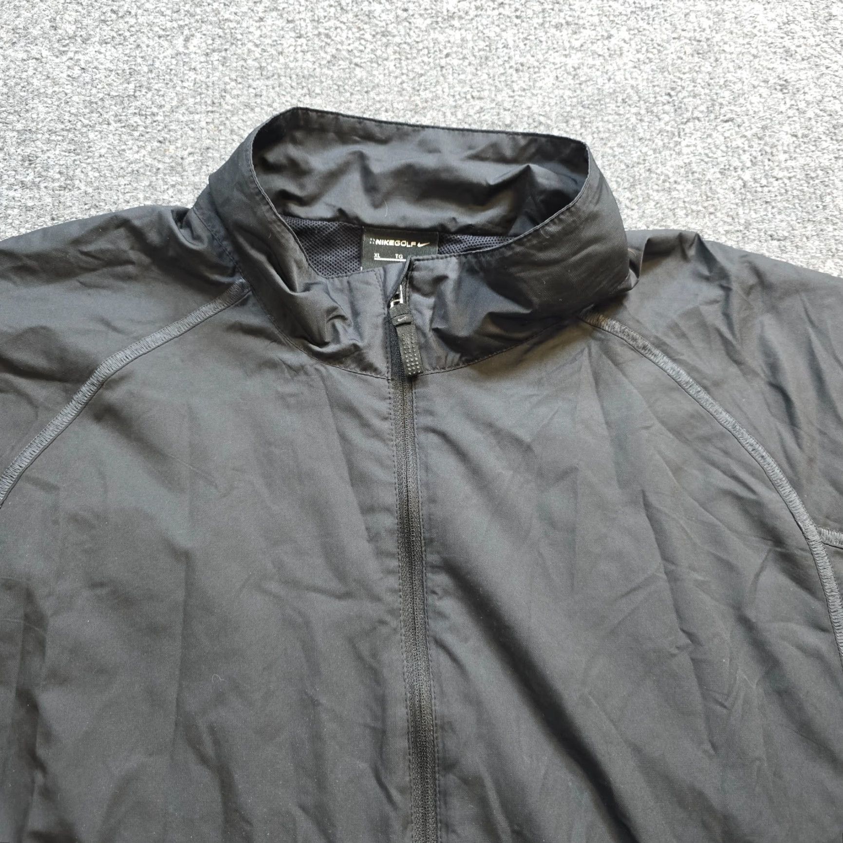 Nike Nike Jacket Mens XL Black Golf Full Zip Pockets Lined Windbreaker Casual Sports Athleisure Windbreaker, Nike Golf, Full Zip, Lined, Golf, Black, Mens Size US XL / EU 56 / 4 - 2 Thumbnail