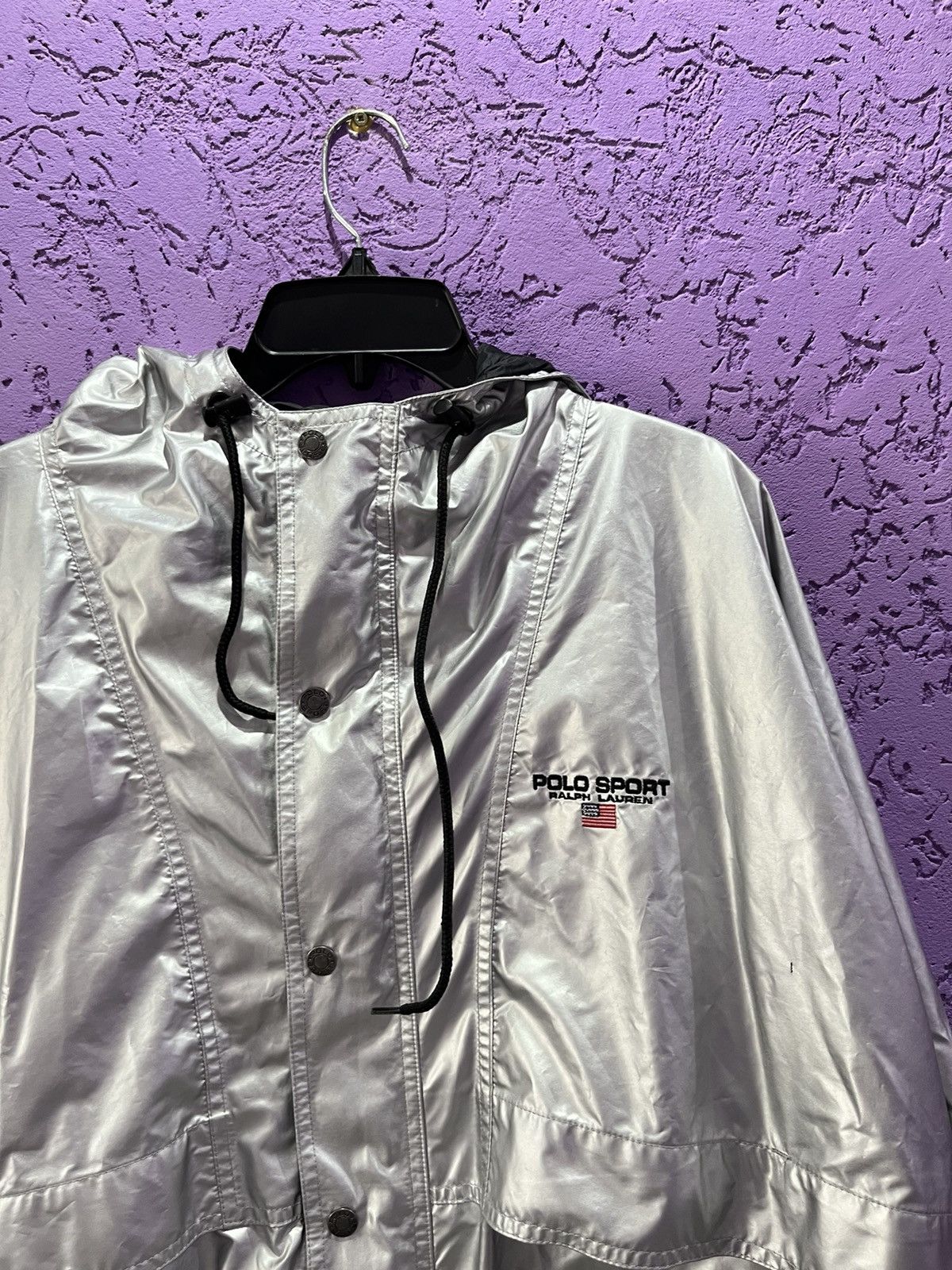 Ralph Lauren Sport Polo Sport Ralph Lauren Silver Reflective Windbreaker Size US XL / EU 56 / 4 - 4 Thumbnail
