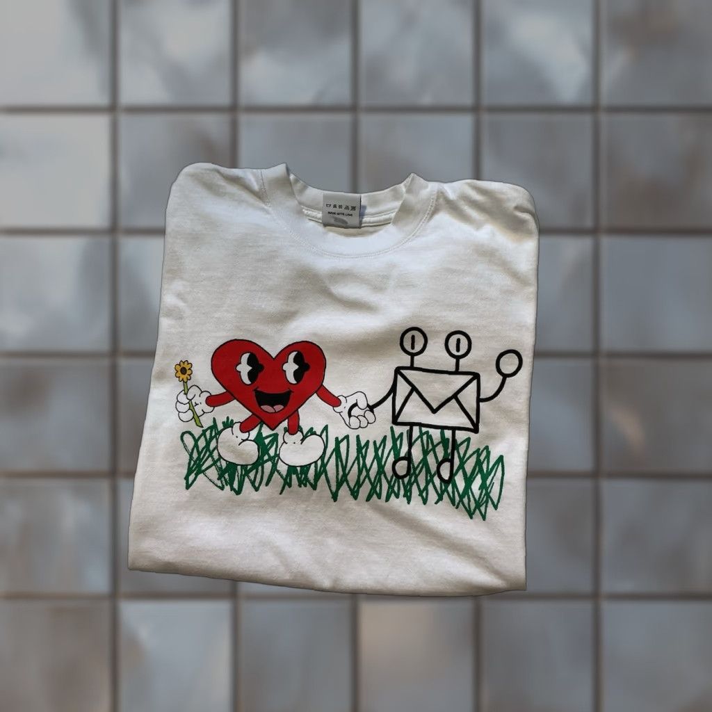 Y/Project The Heart Project Heart Holding Hands Letter Note Graphic S/S T-Shirt White XL Mens Regular Size XL Size US XL / EU 56 / 4 - 1 Thumbnail