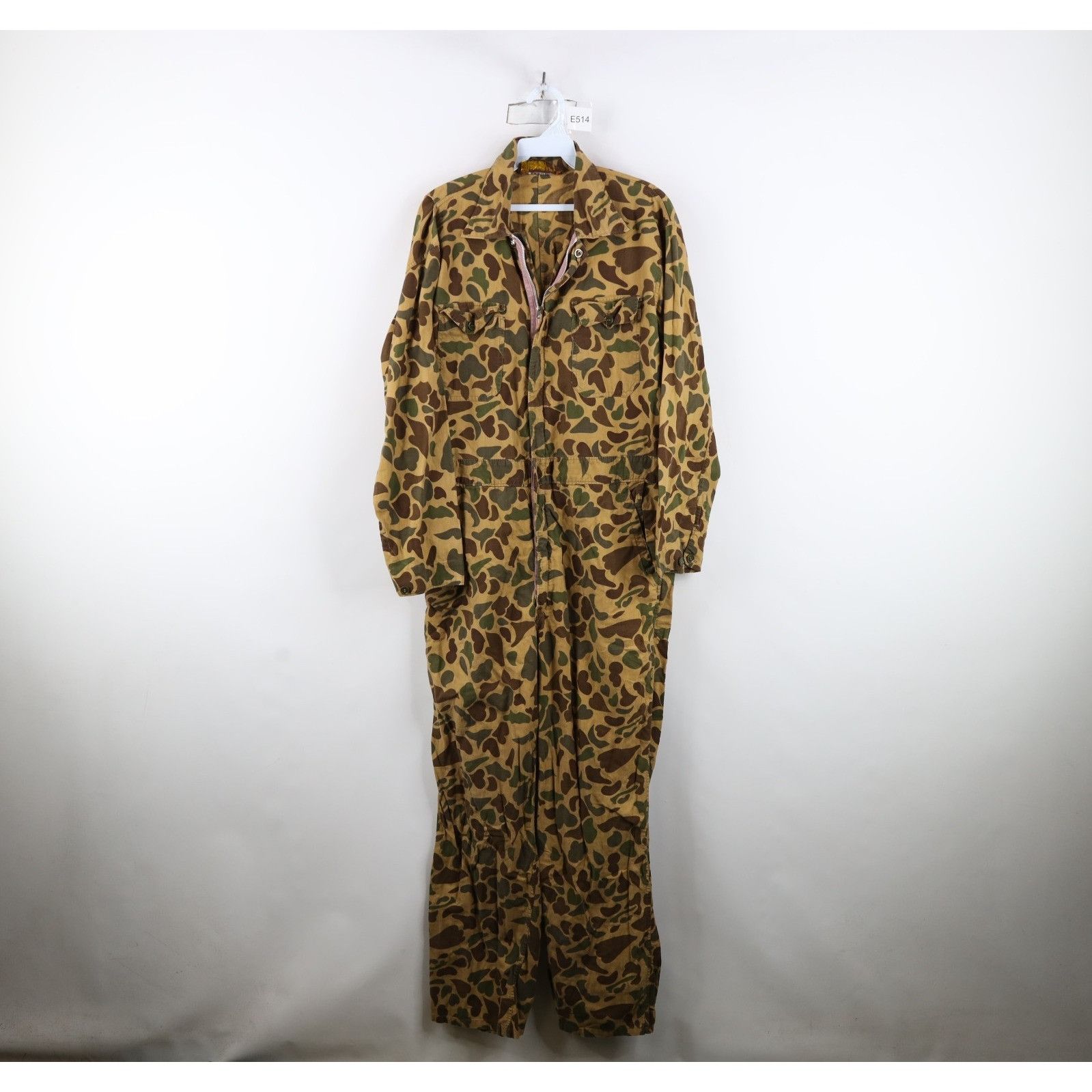 Vintage Vintage 70s Streetwear Frogskin Camouflage Coveralls Size US S / EU 44-46 / 1 - 1 Thumbnail
