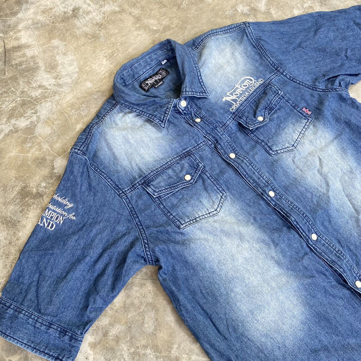 Norton Norton Bikers Denim Shirt Size US XL / EU 56 / 4 - 4 Thumbnail