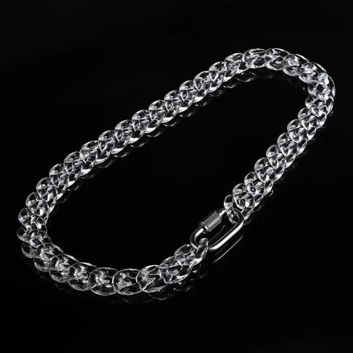 Jewelry See Through Cuban Chain Necklace Size ONE SIZE - 2 Thumbnail