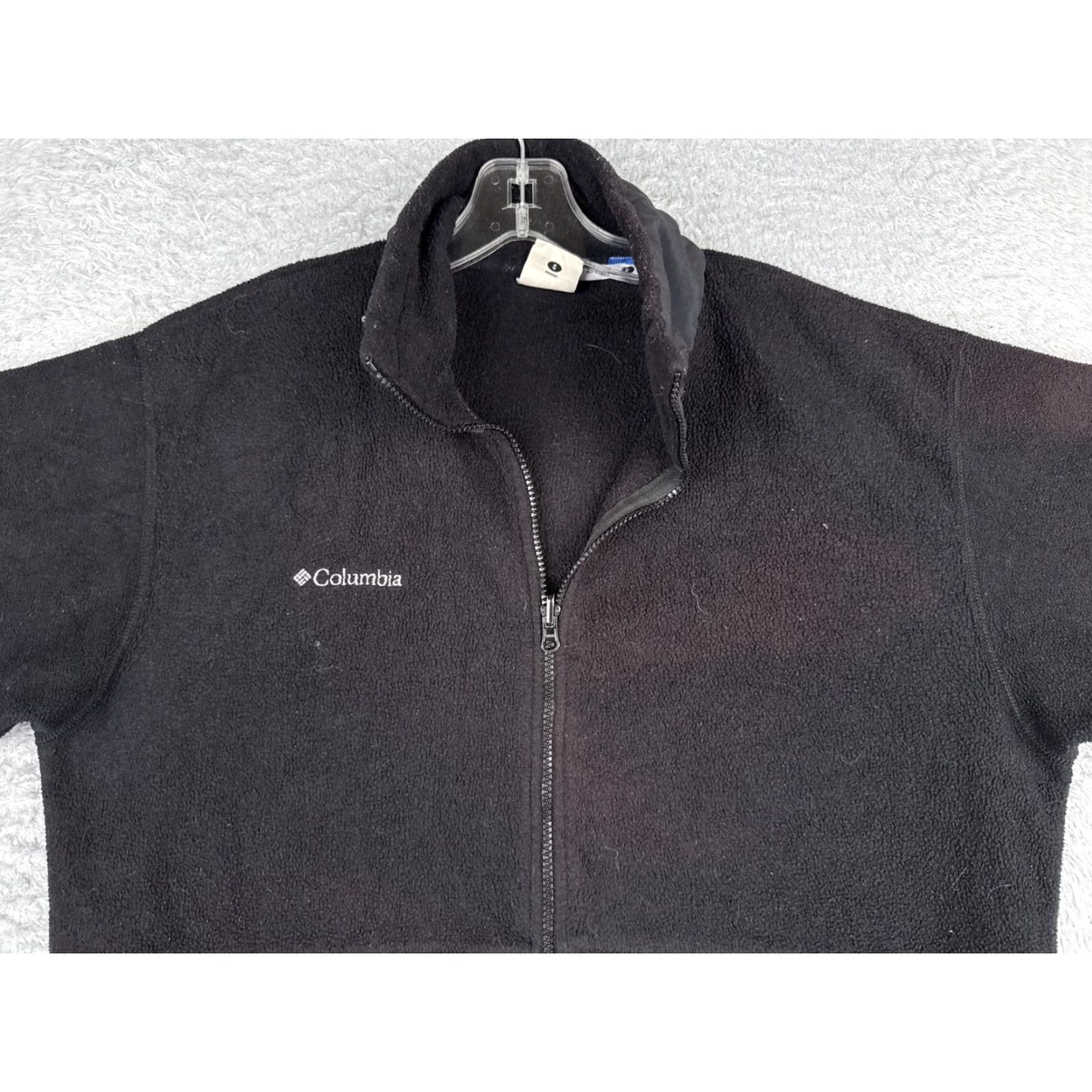 Vintage Columbia Jacket Mens Large Black Full Zip Mock Neck Fleece Polyester Hike Walk Size US L / EU 52-54 / 3 - 4 Thumbnail