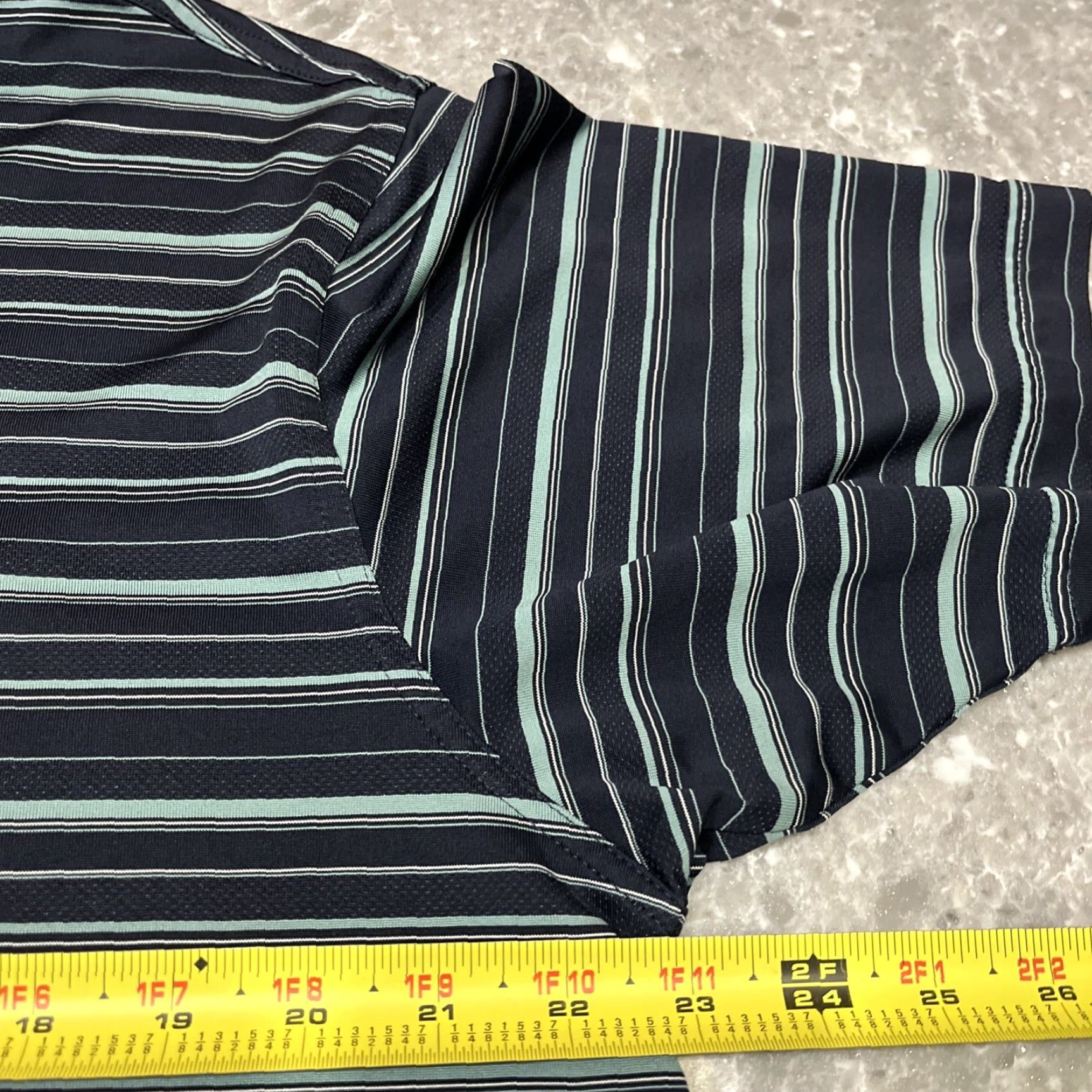 Adidas Oakmont Polo Shirt Adult Medium Blue Stripe Golf Lightweight Squirrel Size US M / EU 48-50 / 2 - 4 Thumbnail