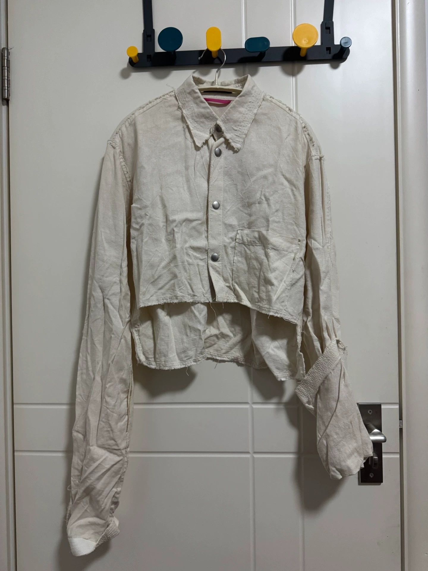 Yohji Yamamoto Yohji Yamamoto Boxy Linen-Silk Jacket Size 1 Washed NWOT Dropped Shoulders Rollable Sleeves Size US S / EU 44-46 / 1 - 3 Thumbnail
