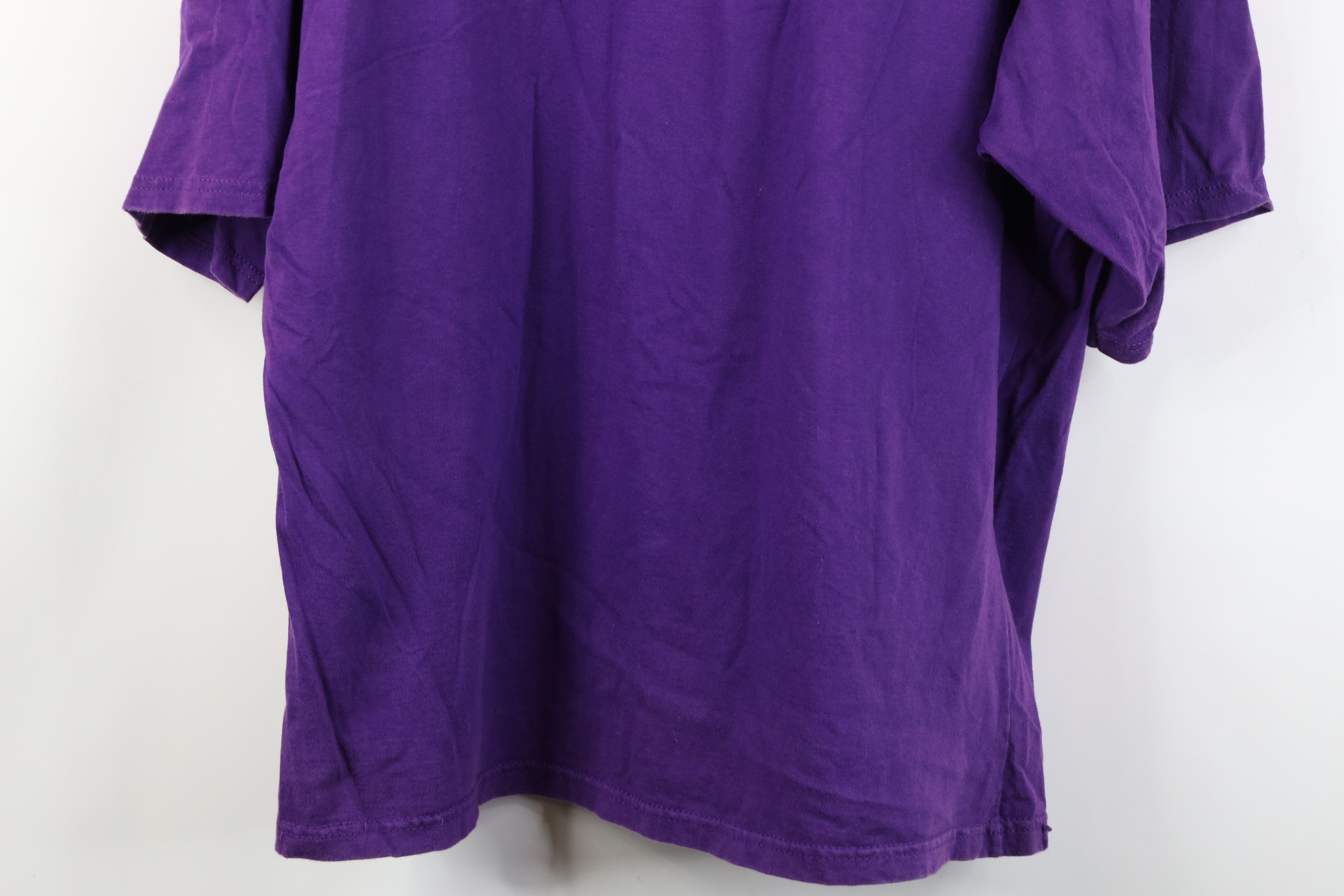 Russell Athletic Vintage 90s Russell Athletic Blank Cotton T-Shirt Purple USA Size US XL / EU 56 / 4 - 13 Thumbnail