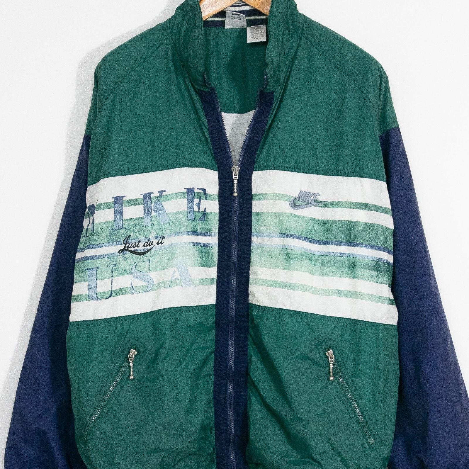 Nike Vintage Y2K Nike Zip Up Windbreaker Jacket XL - Fleece Lined Size US XL / EU 56 / 4 - 2 Thumbnail