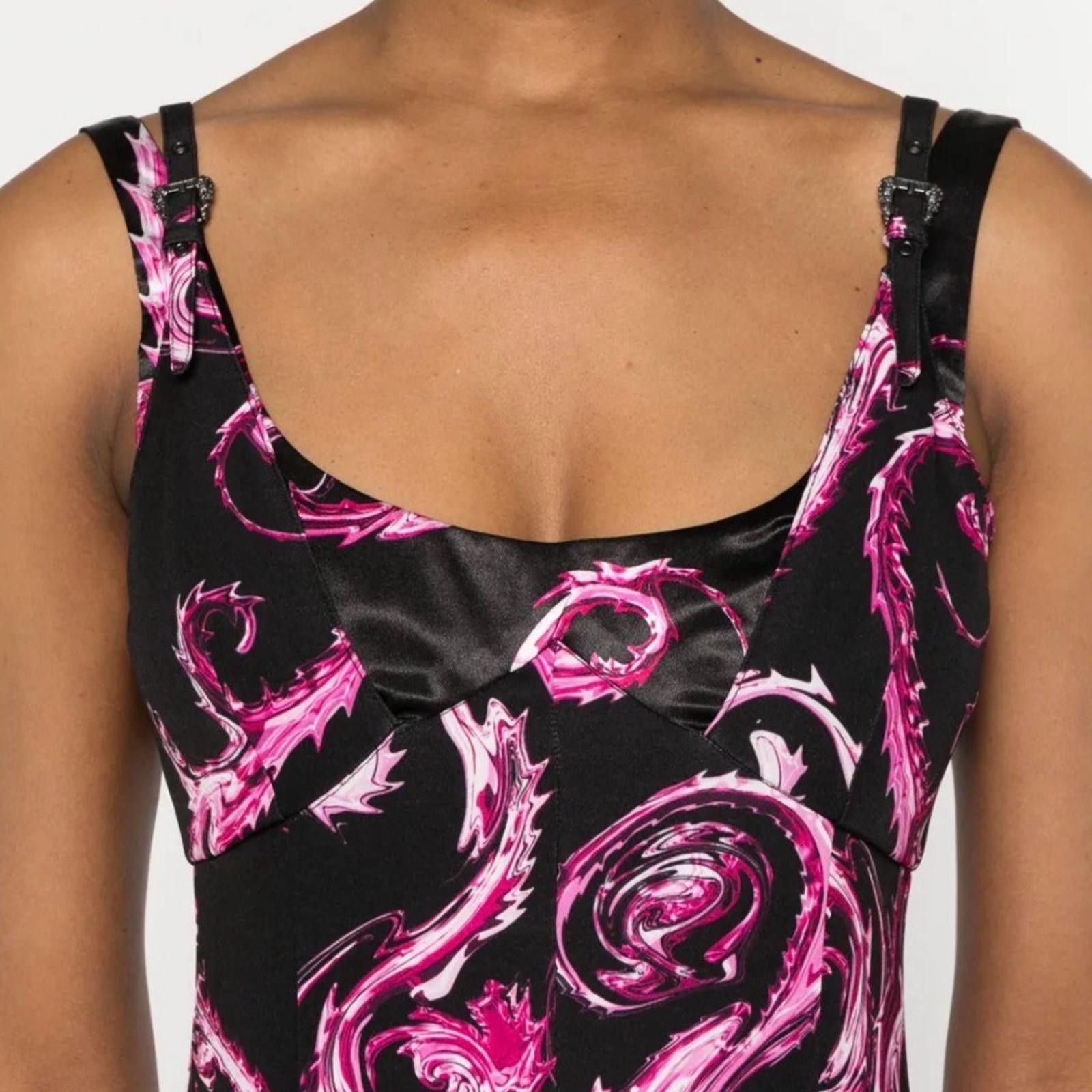 Other Versace Jeans Couture Chromo Couture-Print Midi Dress Size XL / US 12-14 / IT 48-50 - 5 Thumbnail