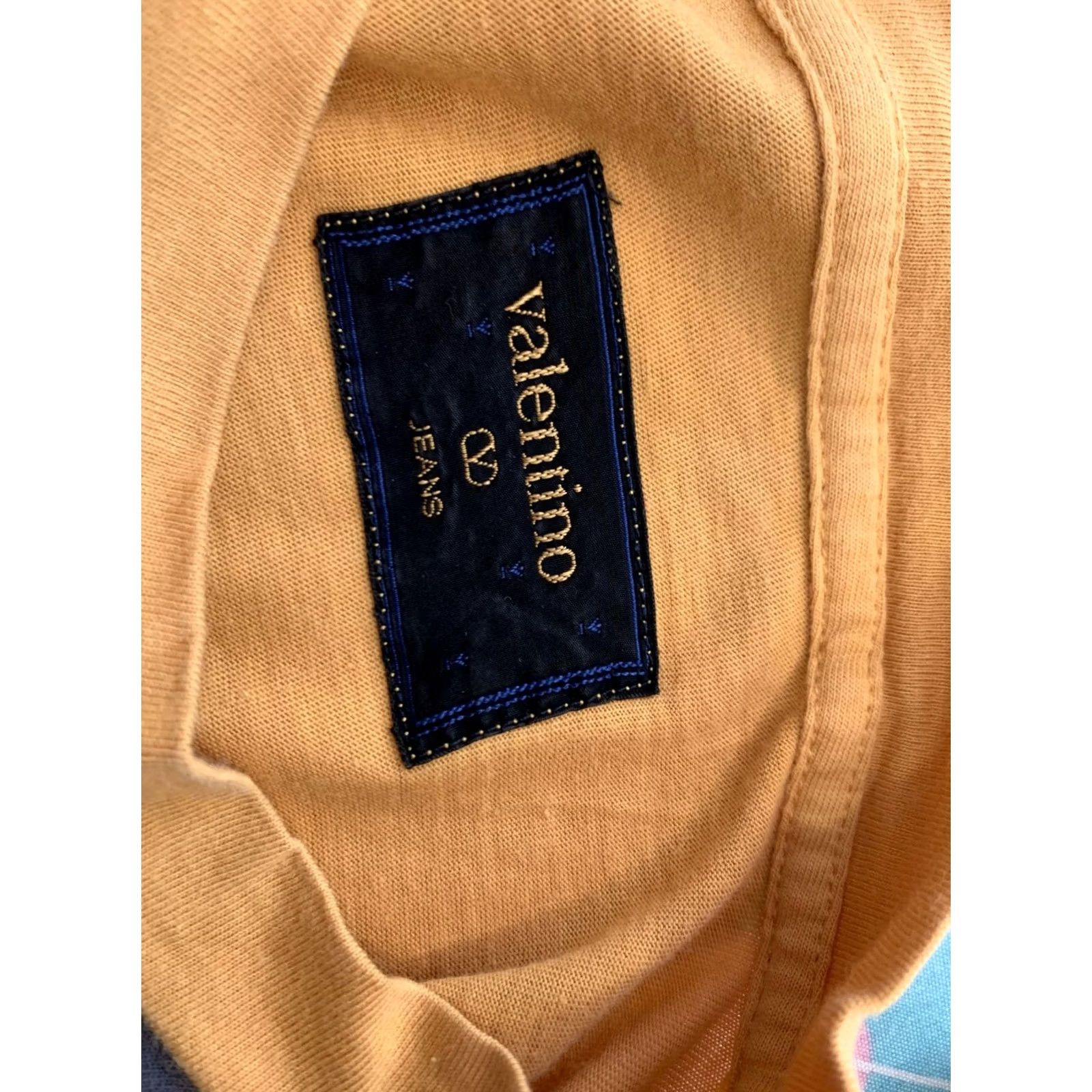Valentino VINTAGE Valentino Jeans T-Shirt Graphic Print L Yellow Oversized Italy Mens Size US L / EU 52-54 / 3 - 2 Thumbnail
